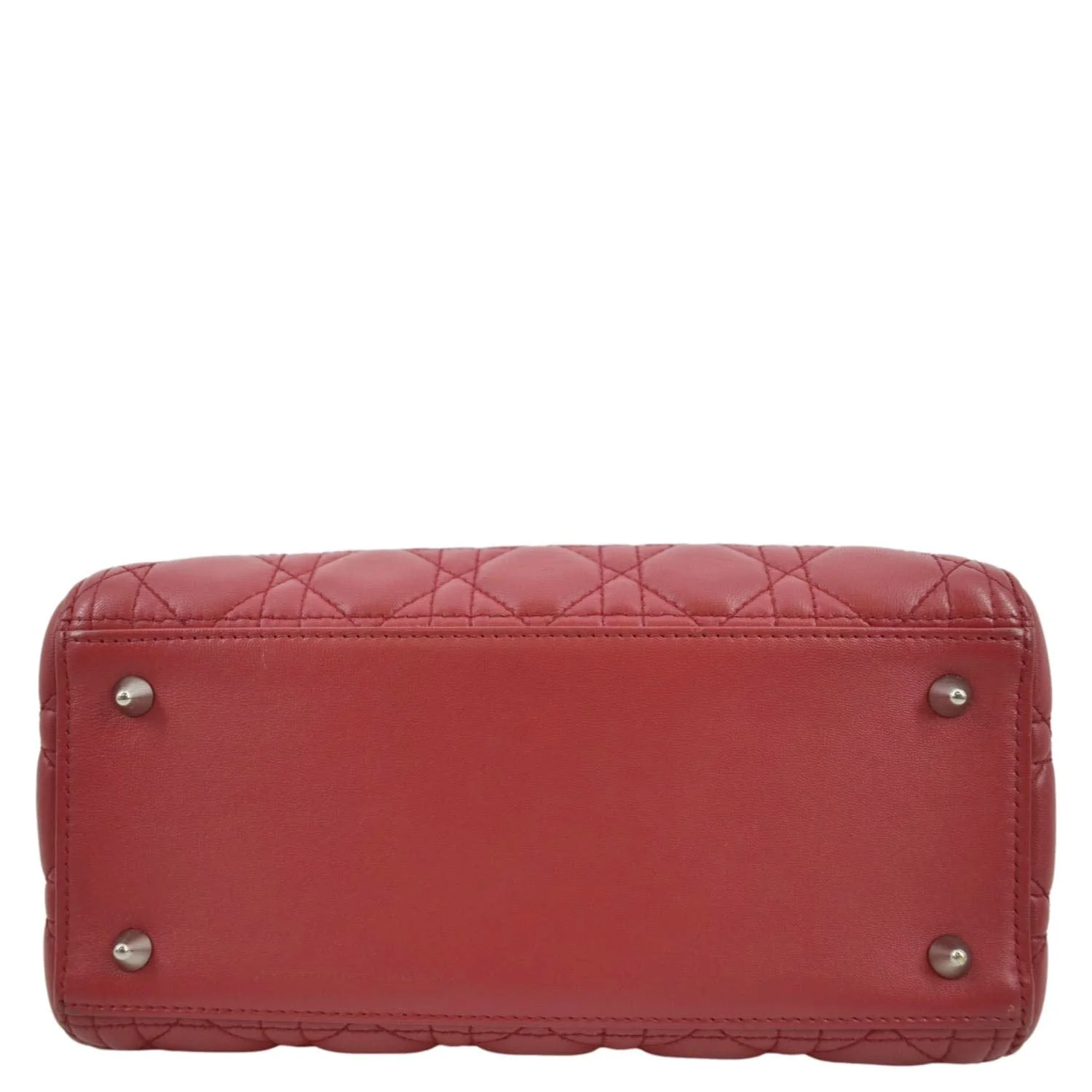 CHRISTIAN DIOR Lady Dior Cannage Lambskin Shoulder Bag Pink - Image 9
