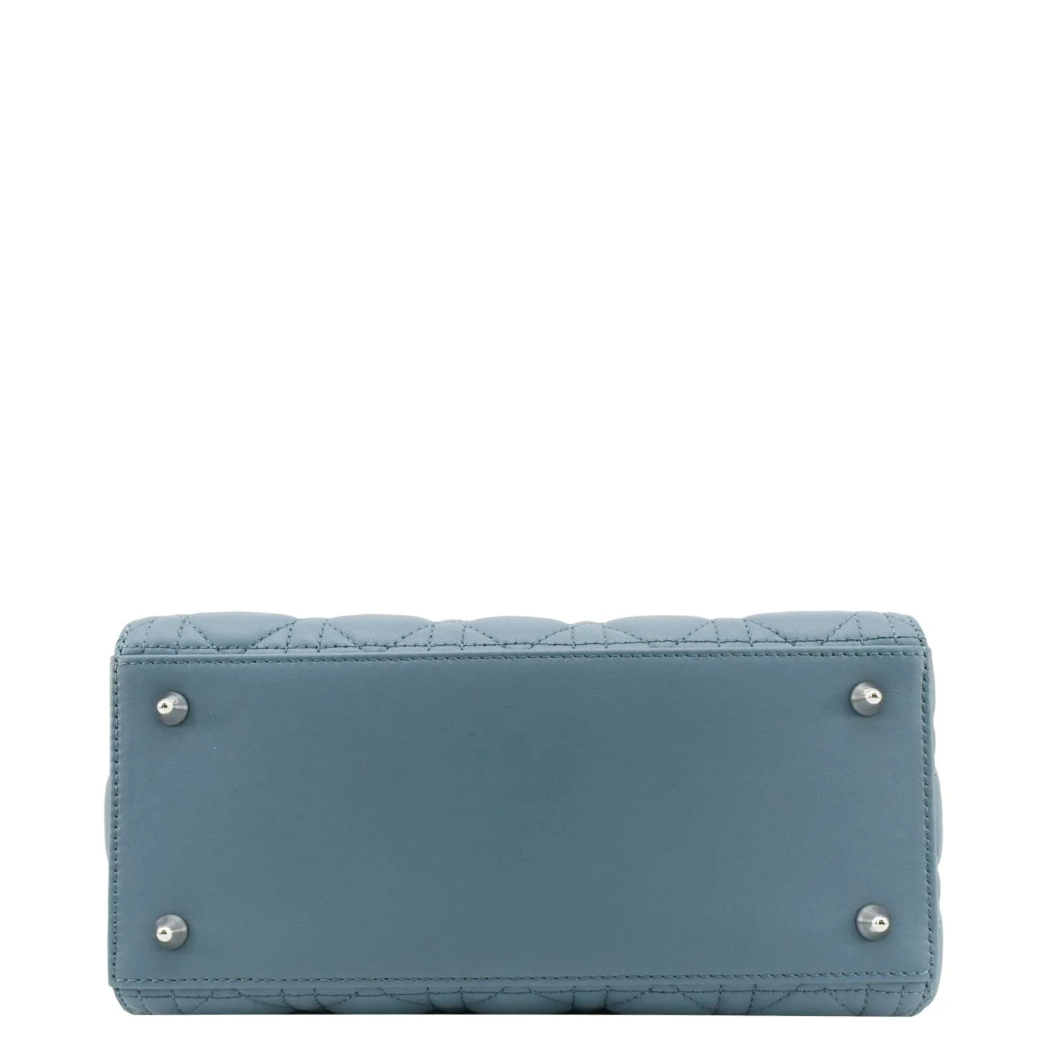 CHRISTIAN DIOR Lady Dior Medium Leather Shoulder Bag Sky Blue - Image 10