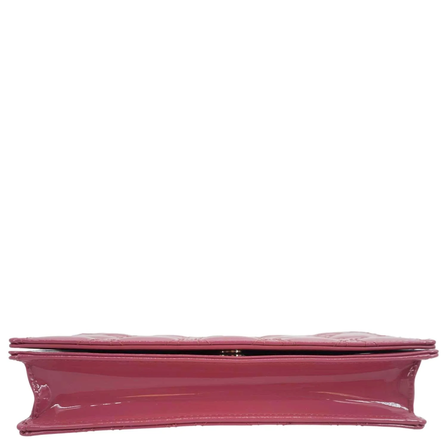 CHRISTIAN DIOR Lady Dior Patent Cannage Leather Chain Pouch Bag Pink - Image 12