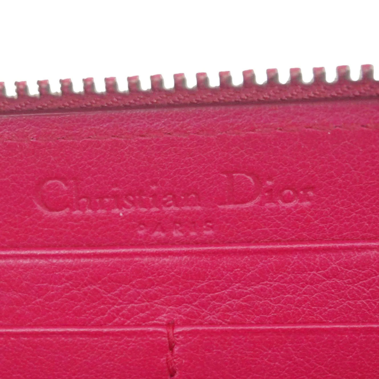 CHRISTIAN DIOR Lady Dior Patent Leather Zippy Wallet Red - Image 14