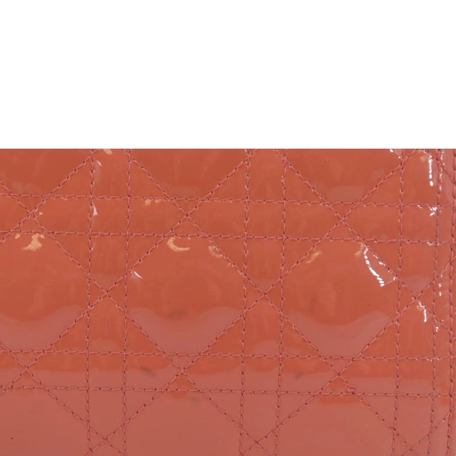 CHRISTIAN DIOR Medium Lady Dior Leather Shoulder Bag Pink - Image 11