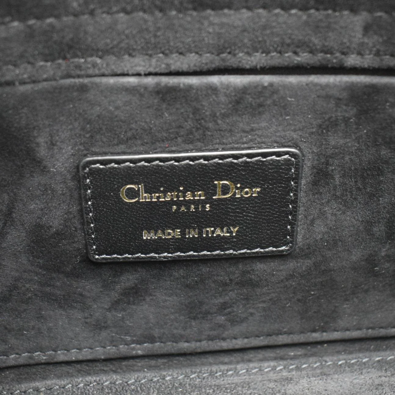 CHRISTIAN DIOR Lady D-Joy Medium Cannage Leather Shoulder Bag Black - Image 12