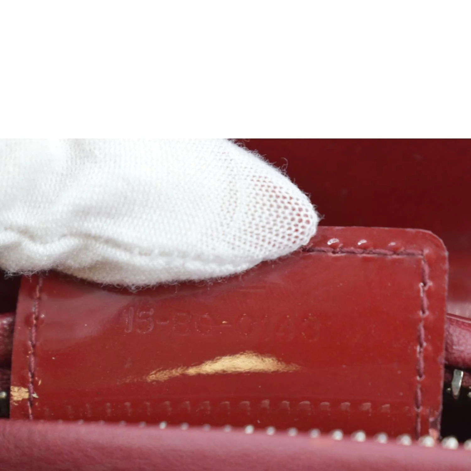 CHRISTIAN DIOR Medium Lady Dior Leather Shoulder Bag Red - Image 11