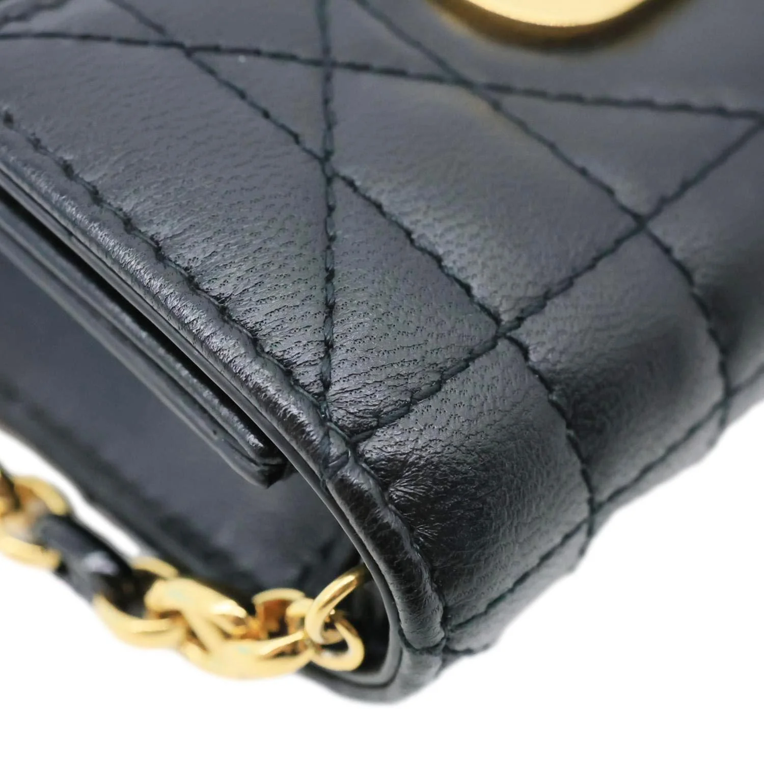 CHRISTIAN DIOR Miss Caro Micro Cannage Lambskin Leather Crossbody Bag Black - Image 5
