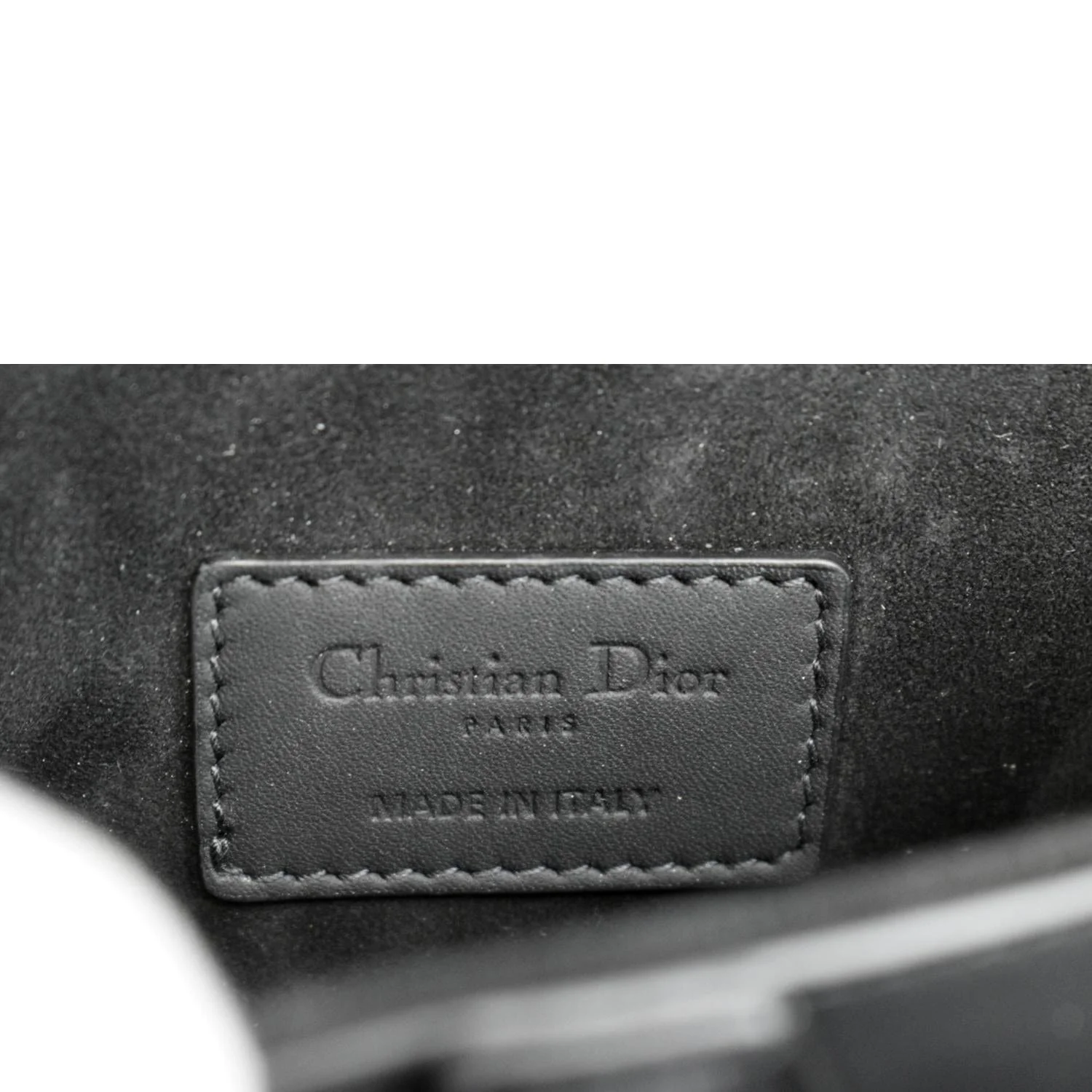 CHRISTIAN DIOR Saddle Calfskin Leather Satchel Bag Black - Image 12