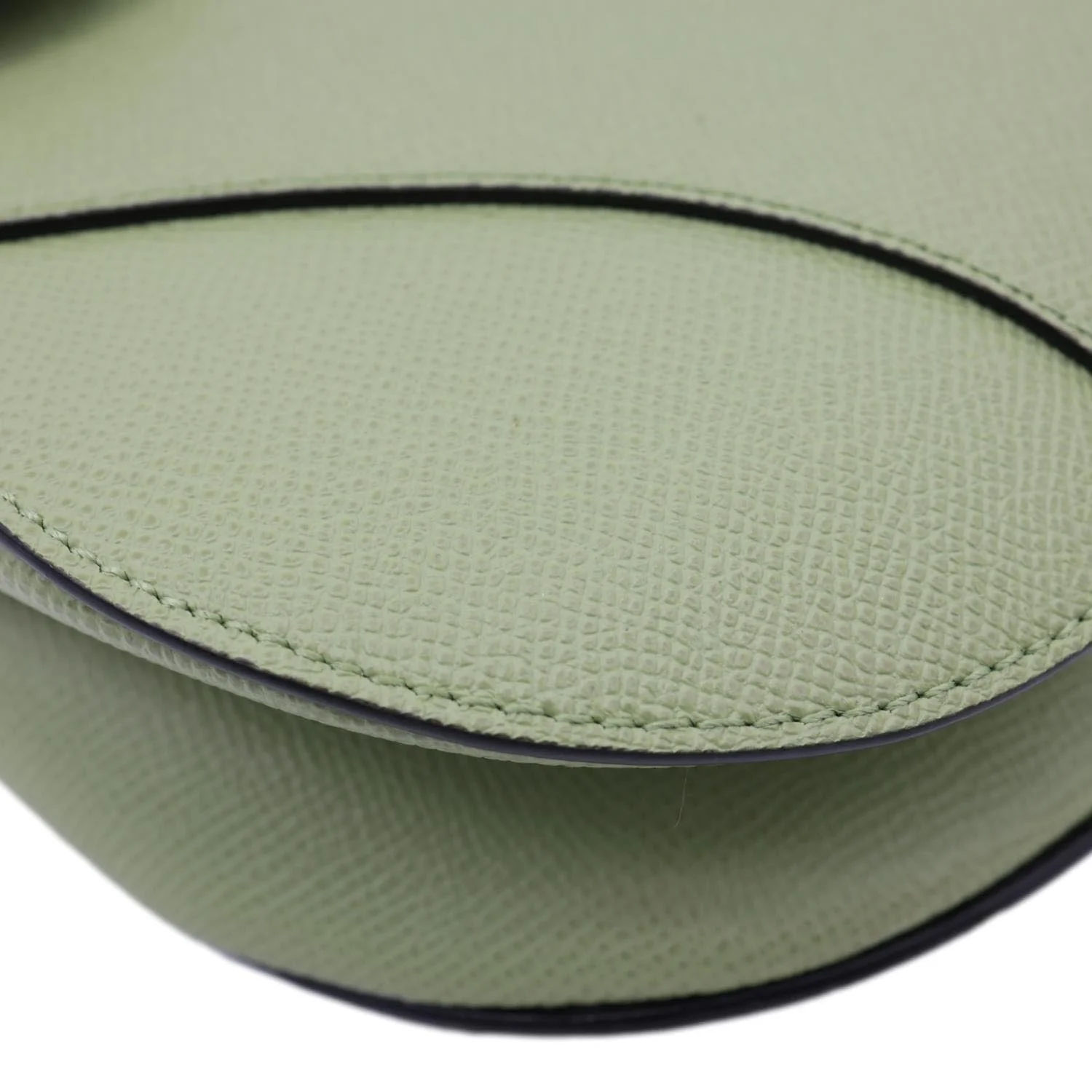 CHRISTIAN DIOR Saddle Grained Calfskin Leather Shoulder Bag Green - Image 8