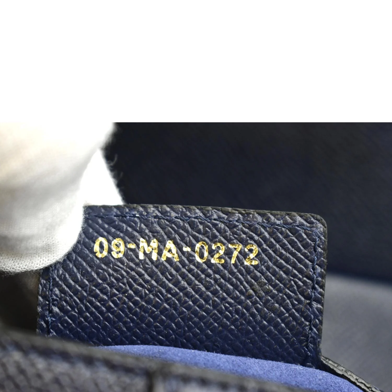 CHRISTIAN DIOR Saddle Grained Calfskin Leather Shoulder Bag Royal Blue - Image 12
