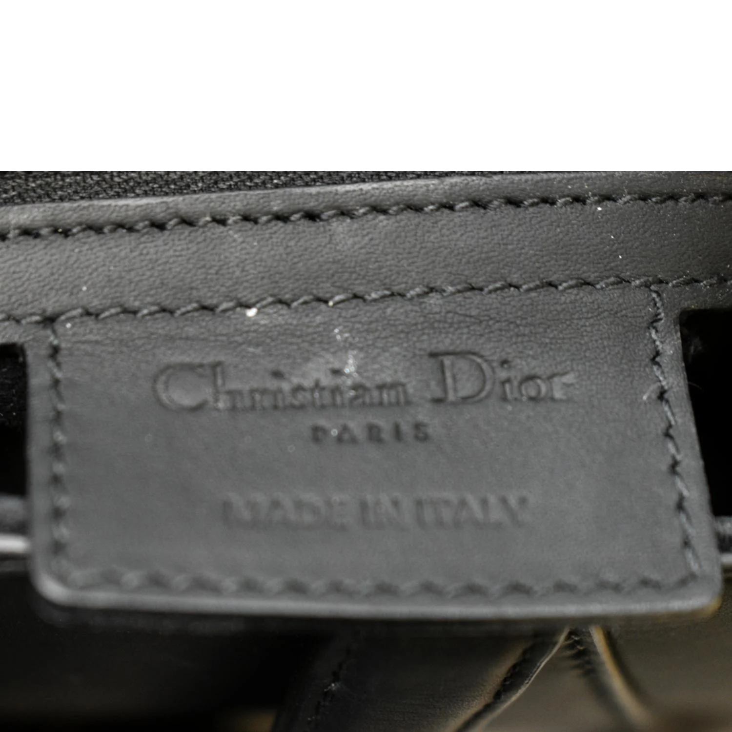CHRISTIAN DIOR Saddle Leather Satchel Bag Black - Image 12
