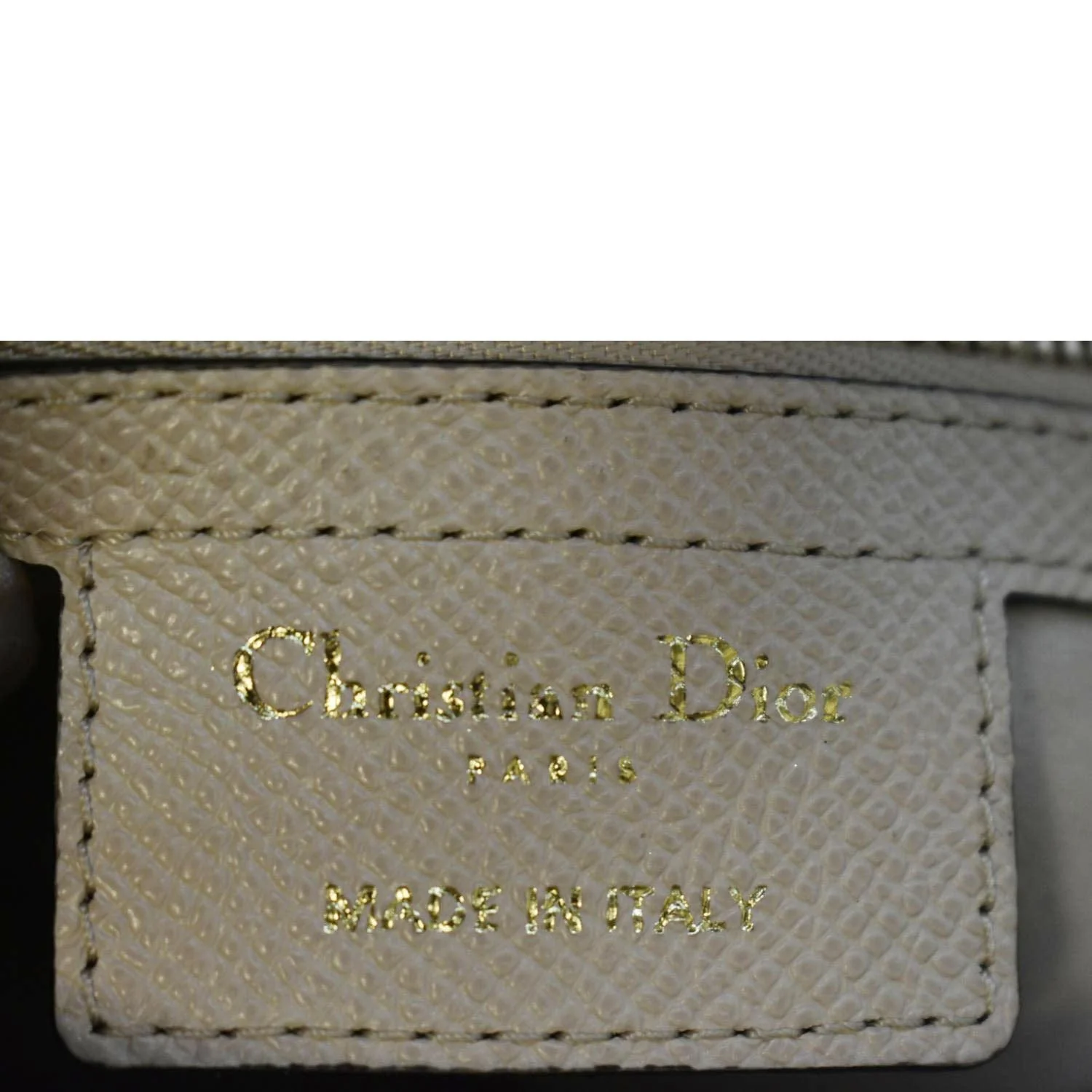 CHRISTIAN DIOR Saddle Grained Calfskin Leather Satchel Shoulder Bag Caramel Beige - Image 11