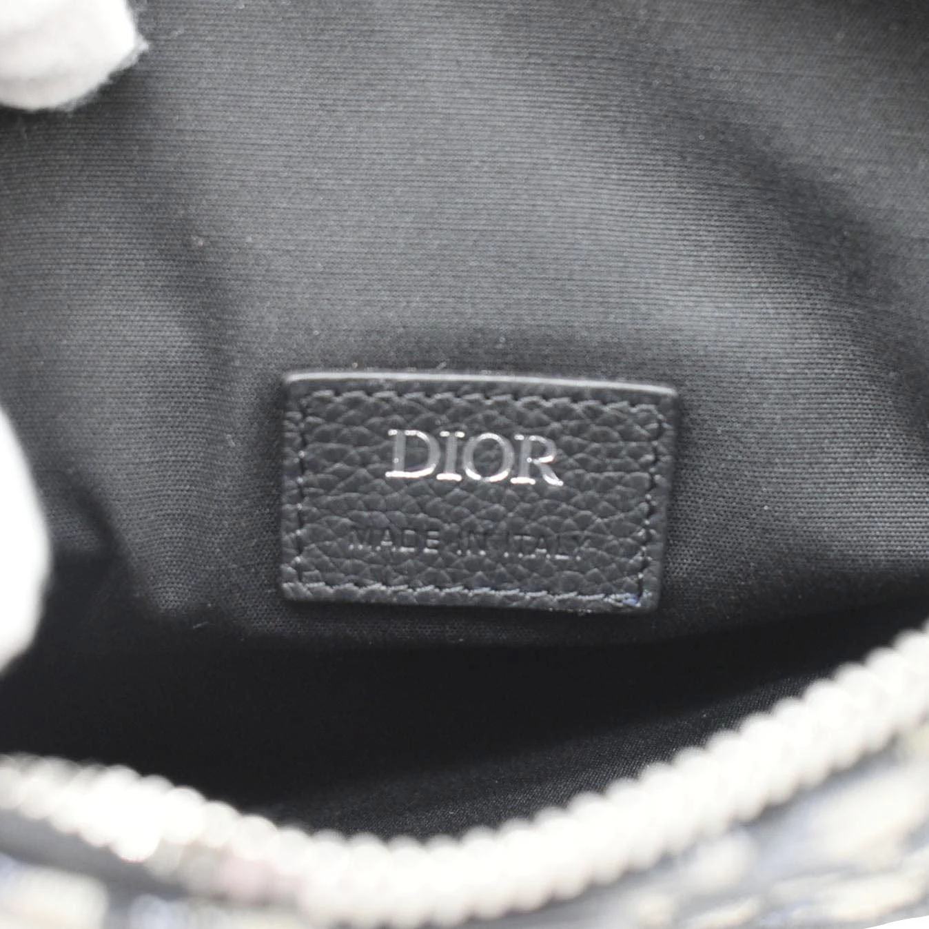 CHRISTIAN DIOR Saddle Oblique Jacquard Belt Crossbody Bag Navy Blue - Image 12