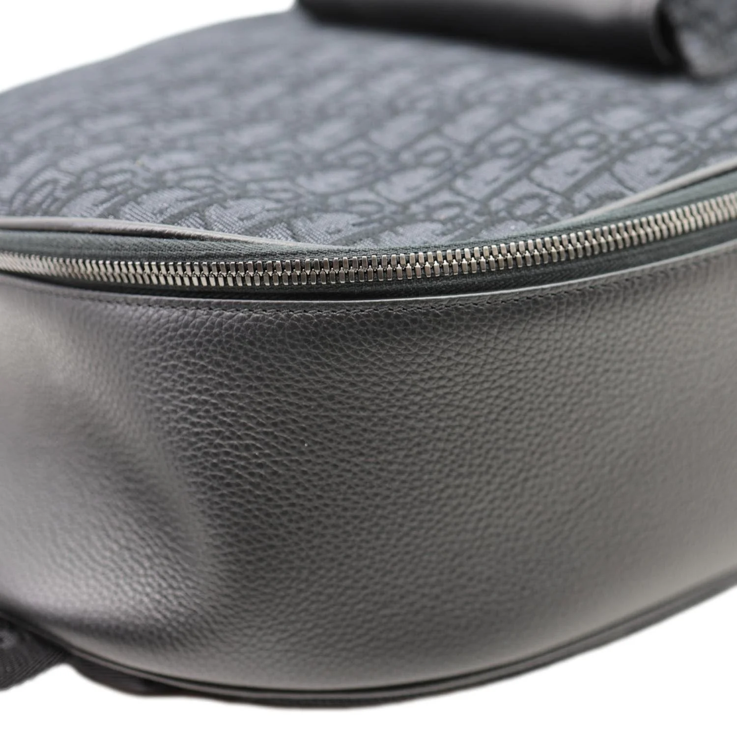 CHRISTIAN DIOR Saddle Oblique Jacquard Canvas Zip Backpack Black - Image 7
