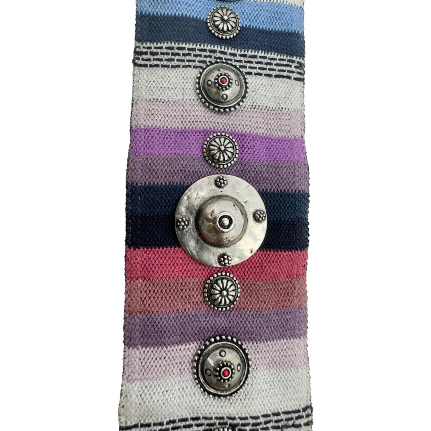 CHRISTIAN DIOR Studded Embroidered Canvas Shoulder Strap Rainbow - Image 8