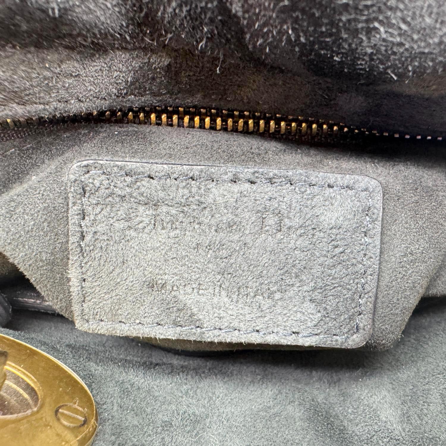 CHRISTIAN DIOR Lady Dior Mini Studded Supple Cannage Denim Crossbody Bag Navy Blue - Image 15