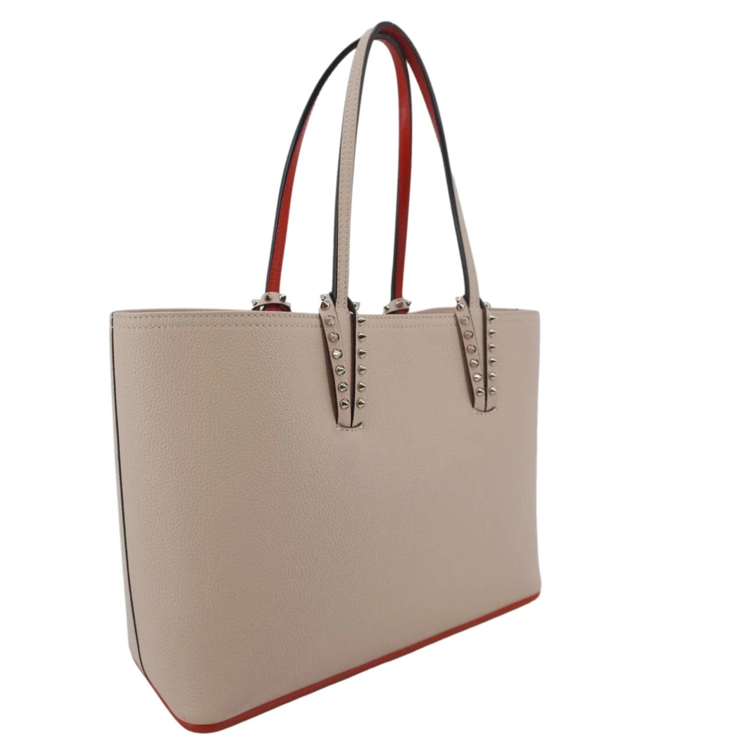 CHRISTIAN LOUBOUTIN Cabata Leather Tote Bag Peach - Image 5