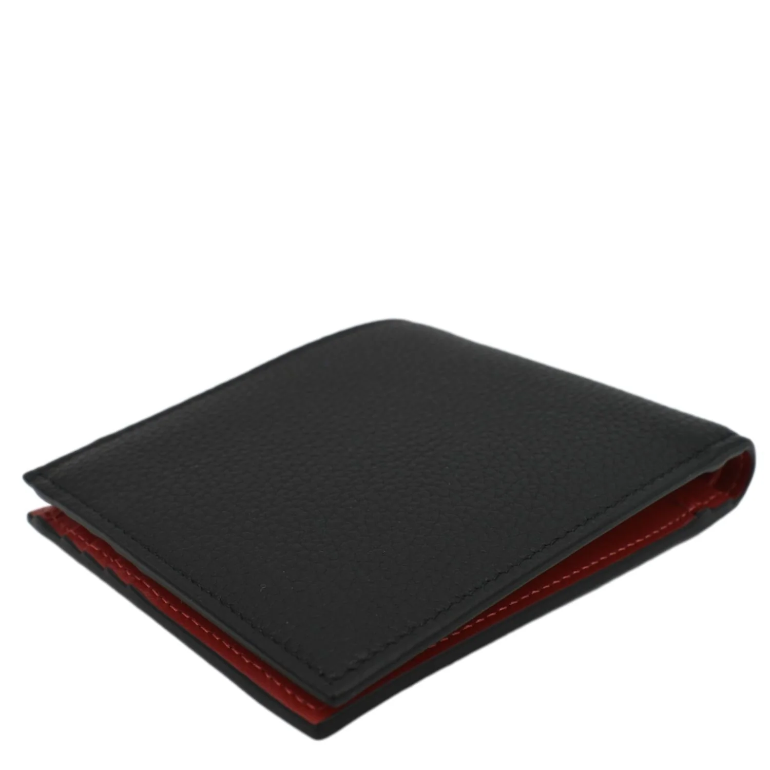 CHRISTIAN LOUBOUTIN Coolcard Grained Calf Leather Bifold Wallet Black - Image 10