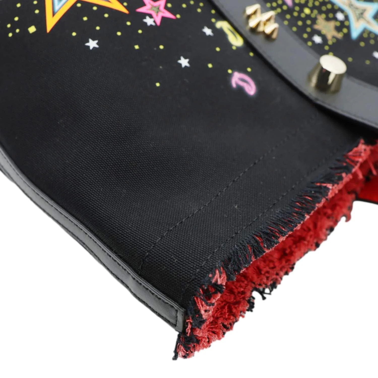 CHRISTIAN LOUBOUTIN Frangibus Starlight Canvas Tote Bag Black - Image 5