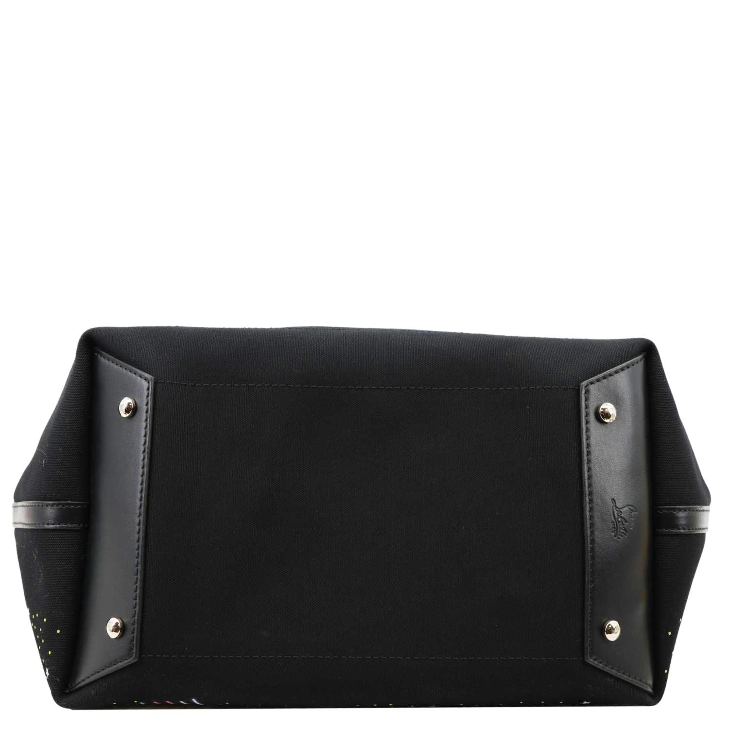 CHRISTIAN LOUBOUTIN Frangibus Starlight Canvas Tote Bag Black - Image 9