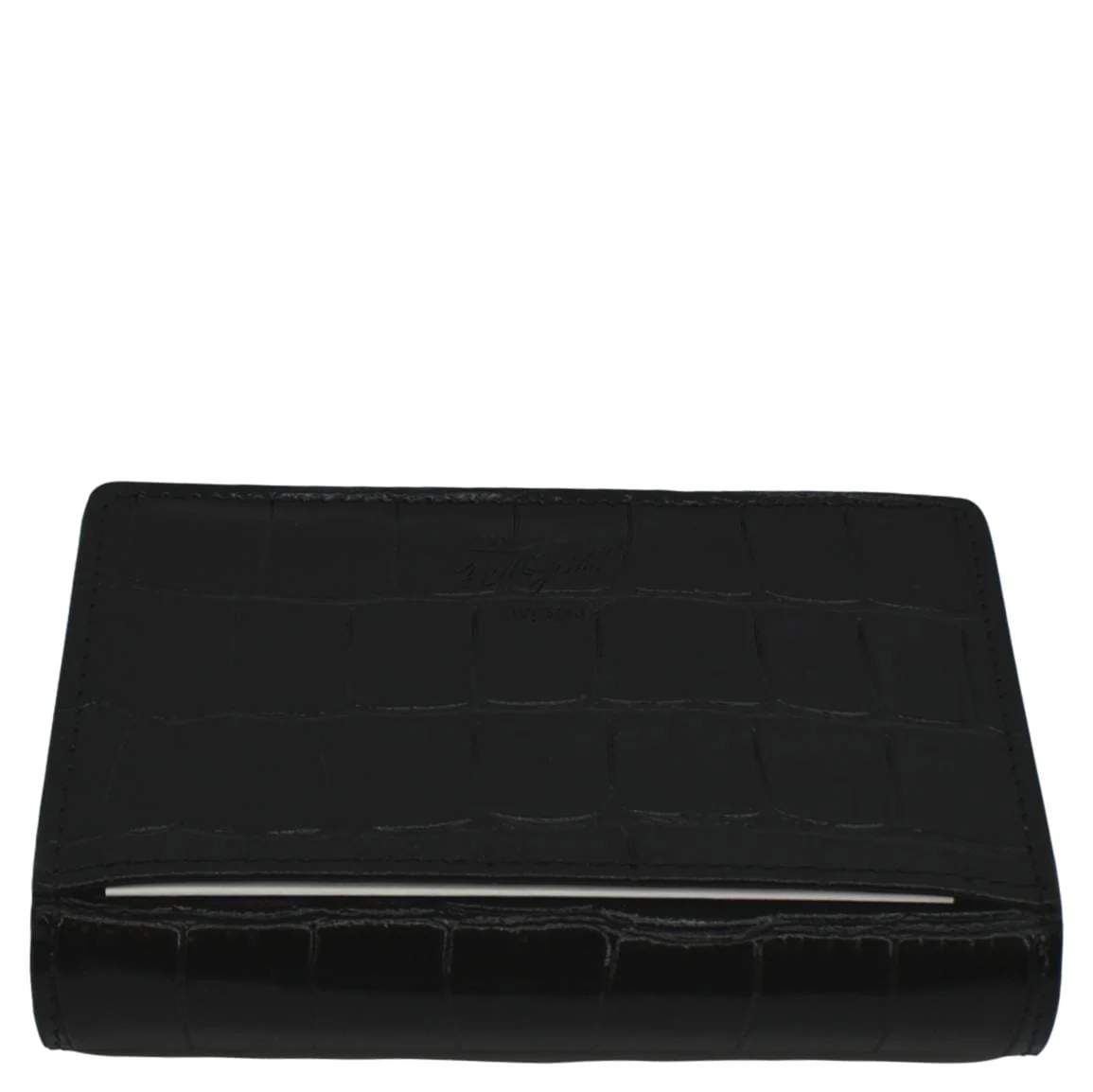 CHRISTIAN LOUBOUTIN Loubeka Leather Card Case Wallet Black - Image 8