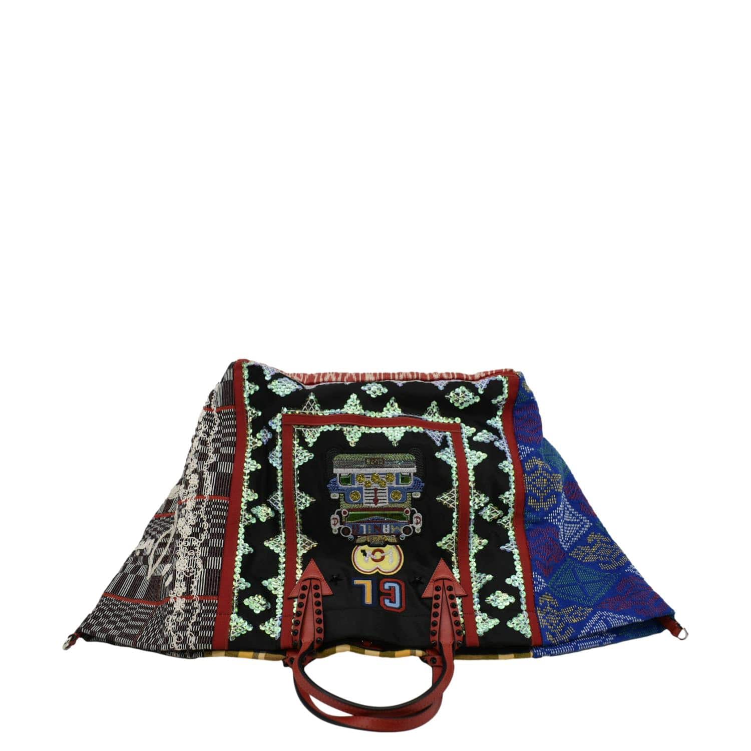 CHRISTIAN LOUBOUTIN Manila Caba Embroidered Jacquard Tote Bag MultIcolor - Image 5