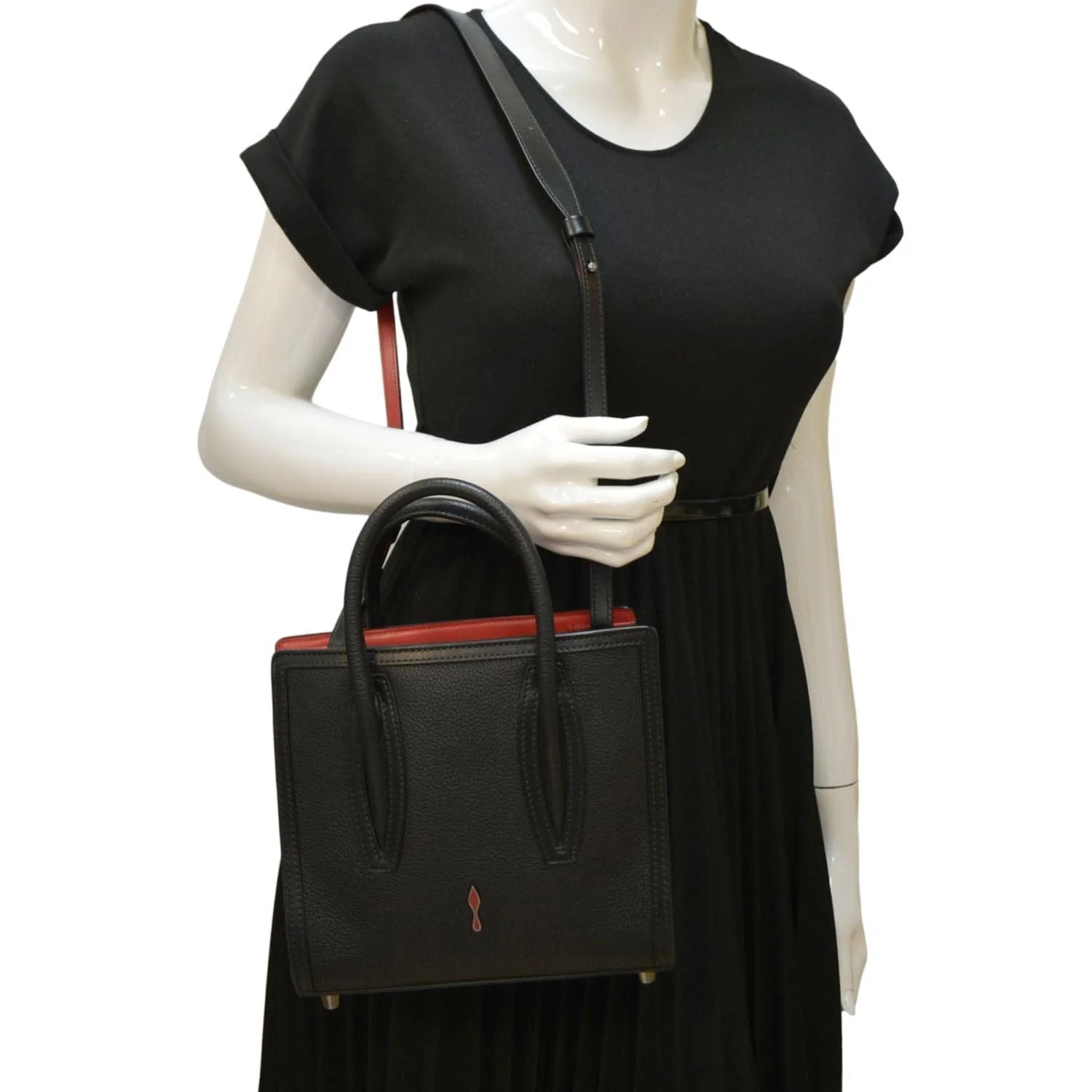 CHRISTIAN LOUBOUTIN Paloma Leather Shoulder Bag Black - Image 2