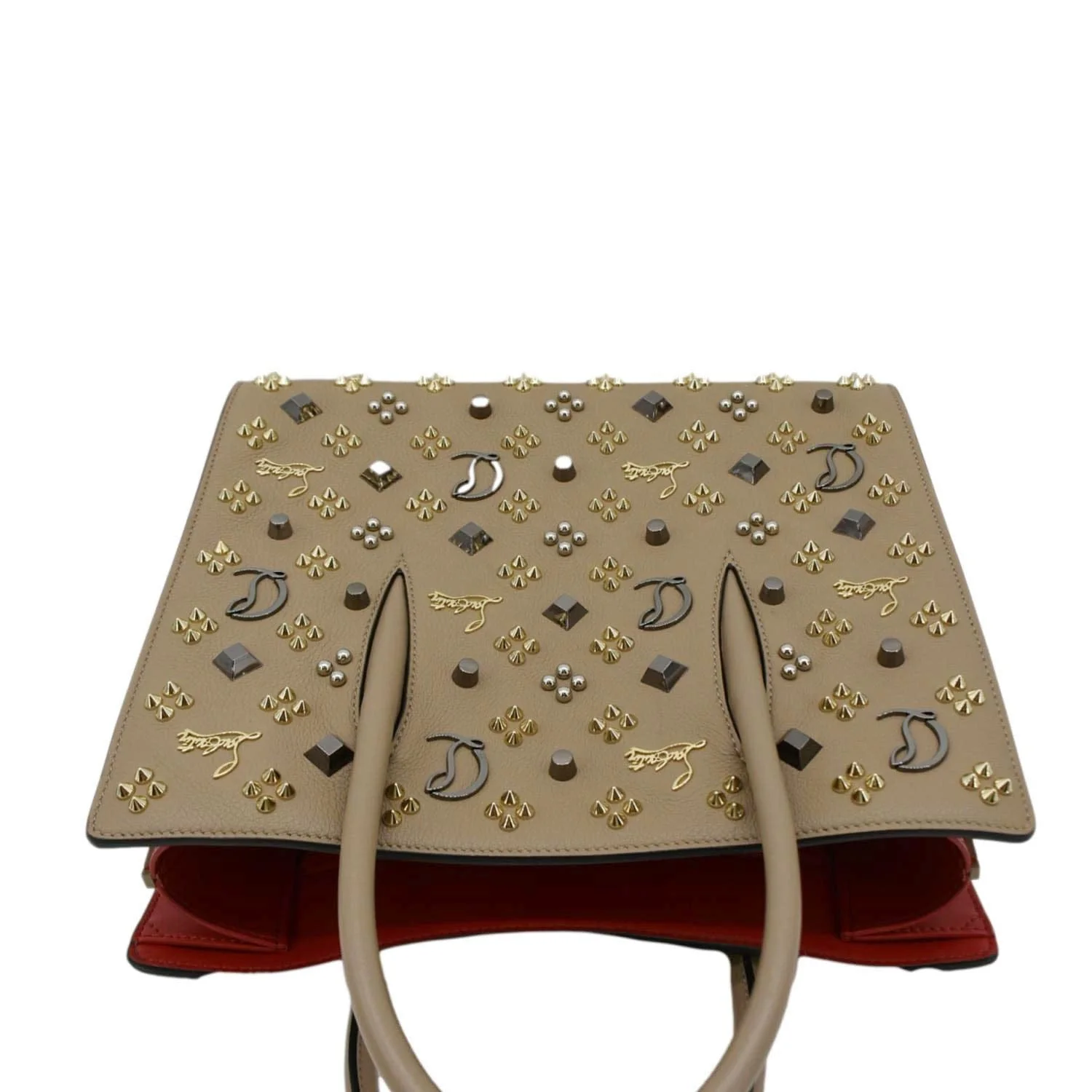 CHRISTIAN LOUBOUTIN Paloma Medium Leather Tote Bag Brown - Image 5