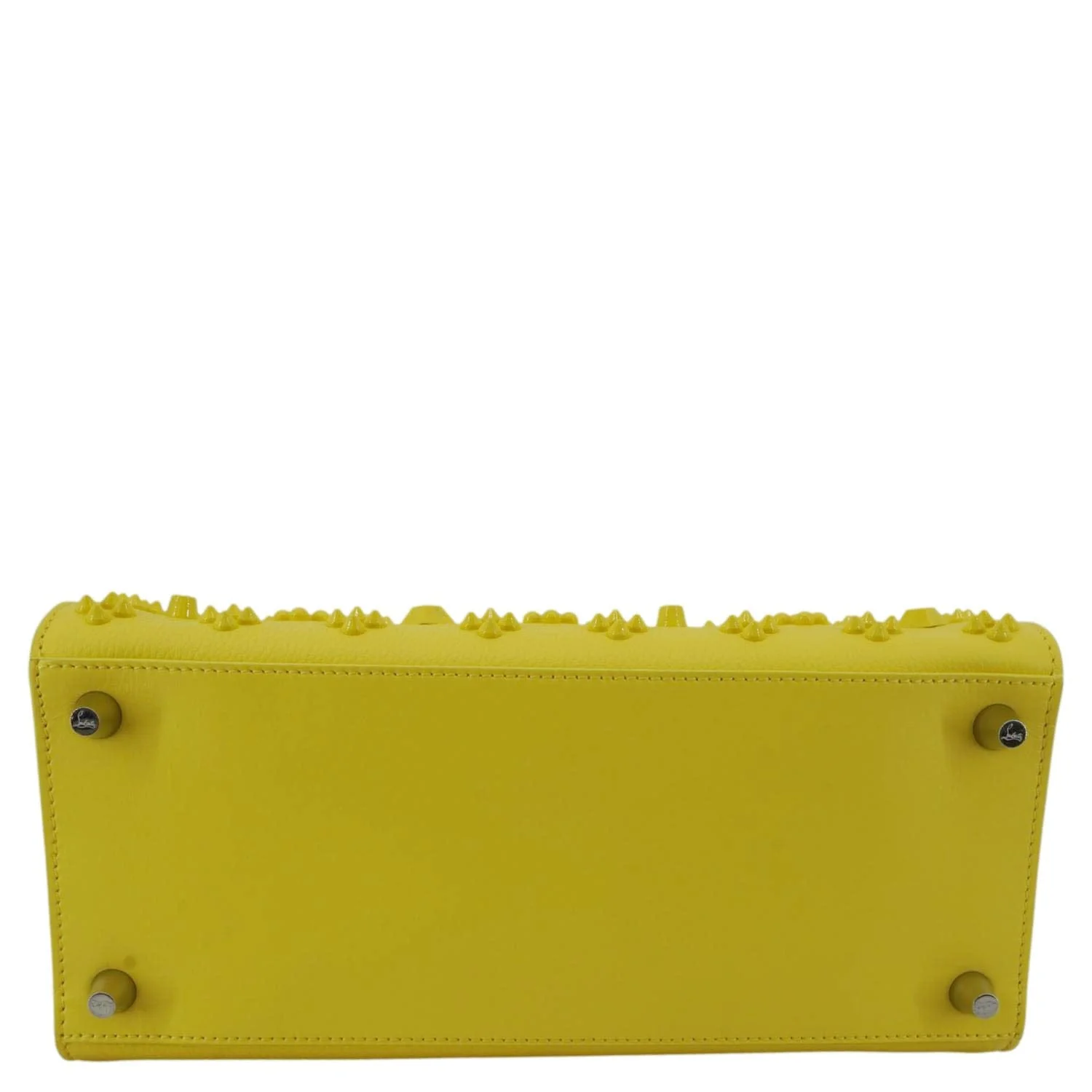 CHRISTIAN LOUBOUTIN Paloma Medium Leather Tote Bag Yellow - Image 12