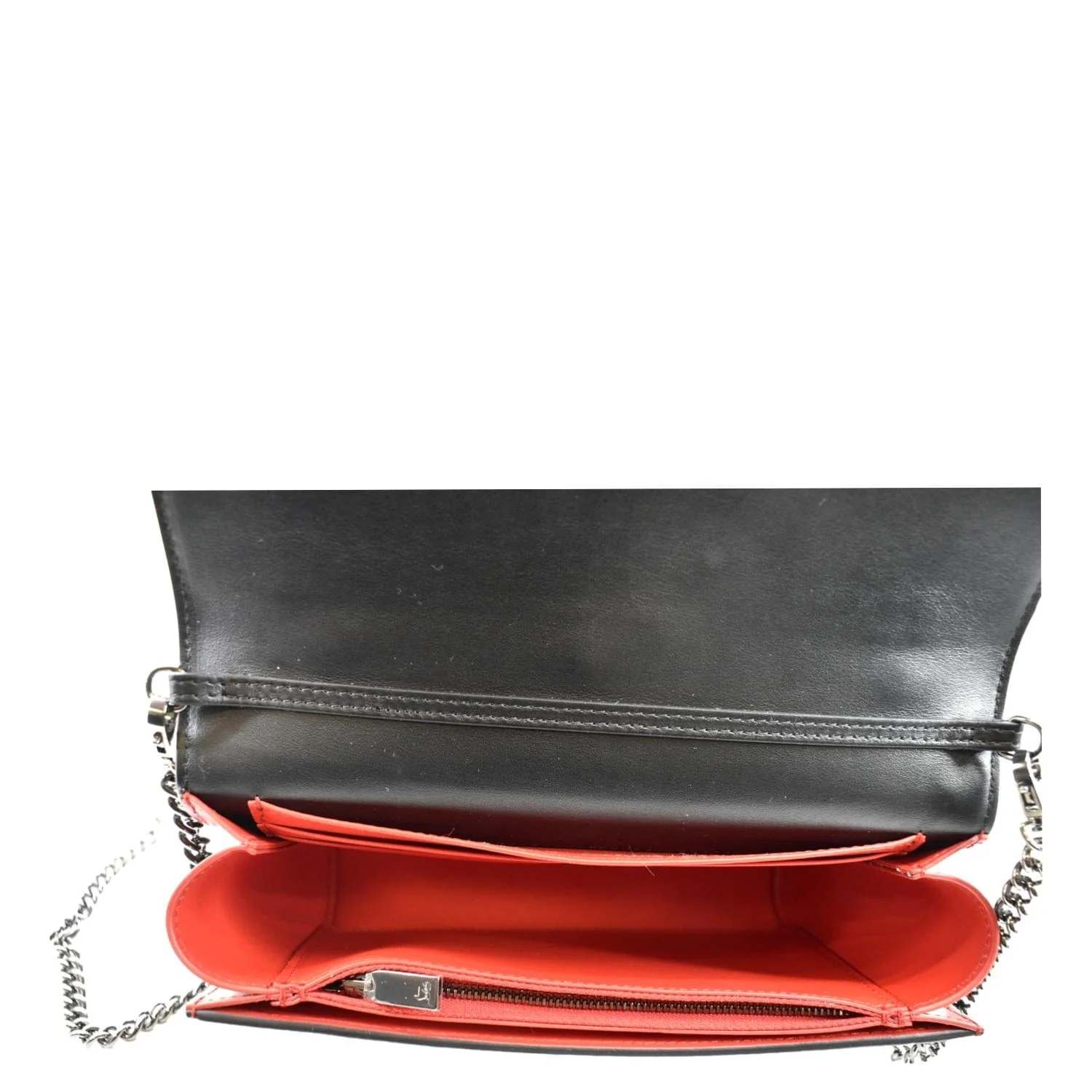 CHRISTIAN LOUBOUTIN Paloma Leather Patent Pearl Spikes Crossbody Bag Black - Image 12