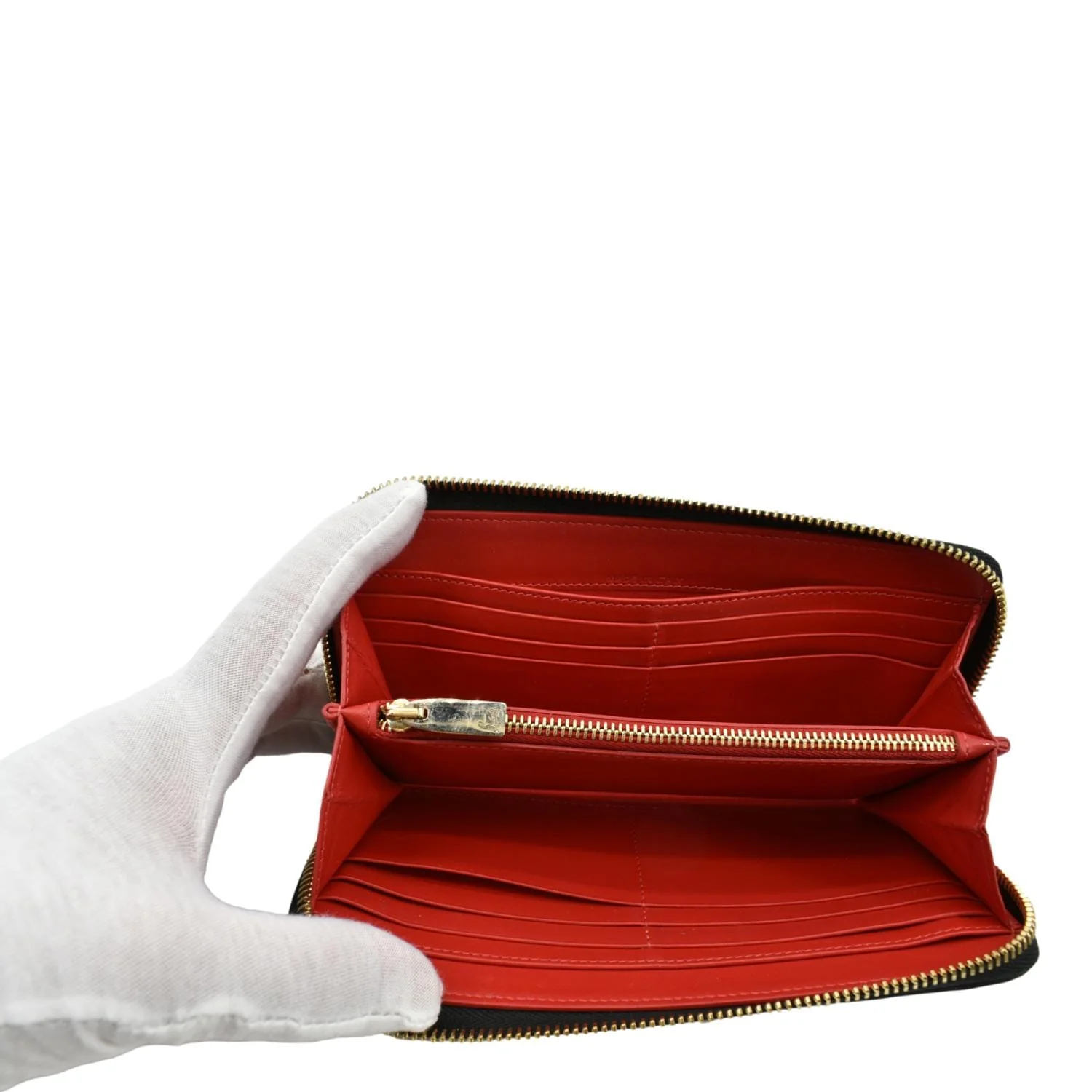 CHRISTIAN LOUBOUTIN Panettone Studded Leather Zippy Wallet Black - Image 9