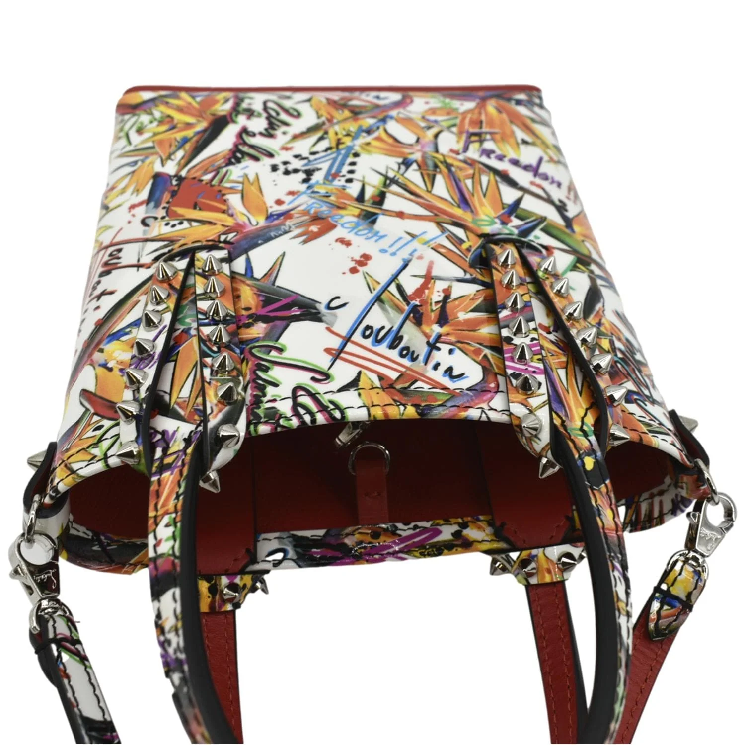 CHRISTIAN LOUBOUTIN Paradise Leather Tote Crossbody Bag Multicolor - Image 4