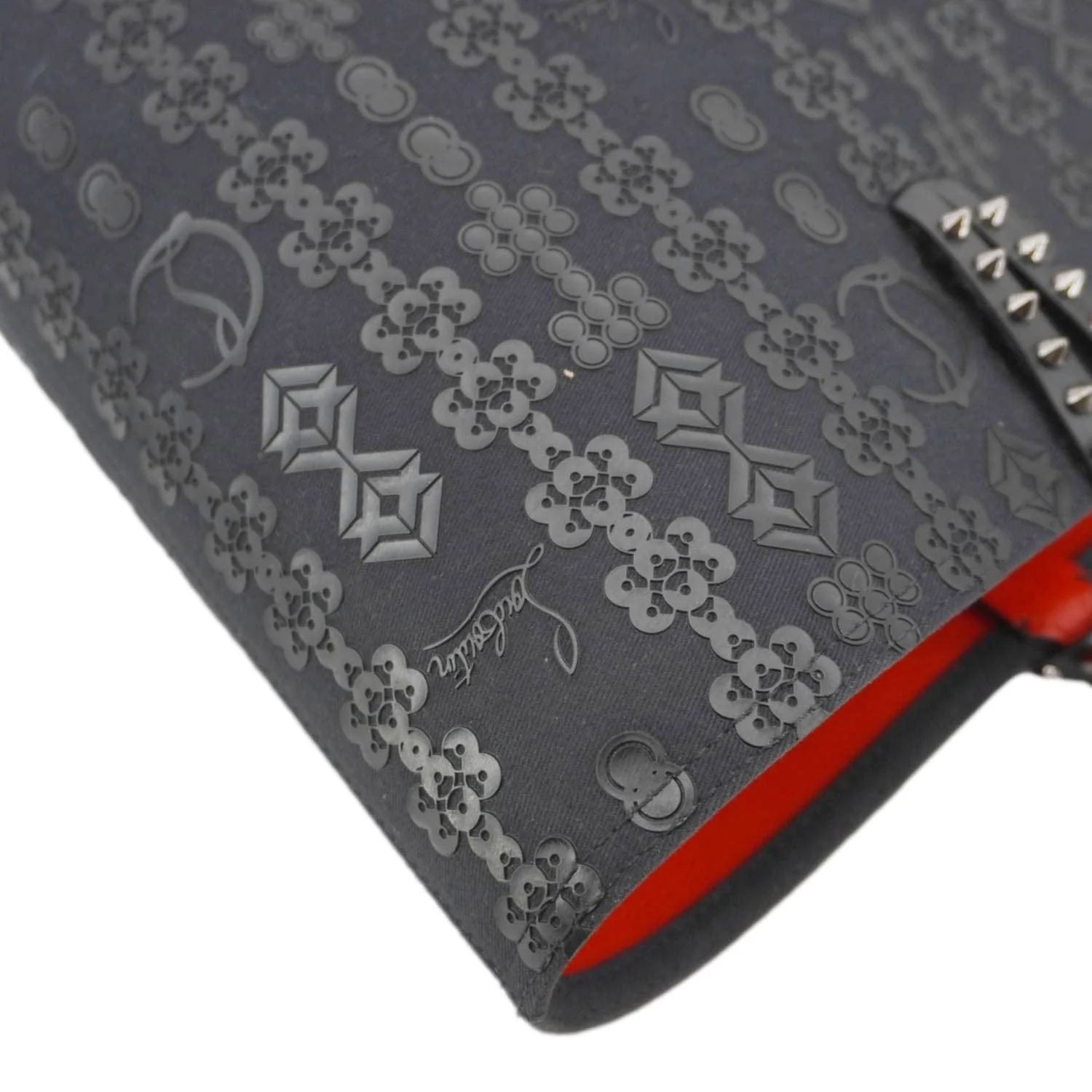 CHRISTIAN LOUBOUTIN Cabata Leather Tote Bag Navy Blue - Image 7