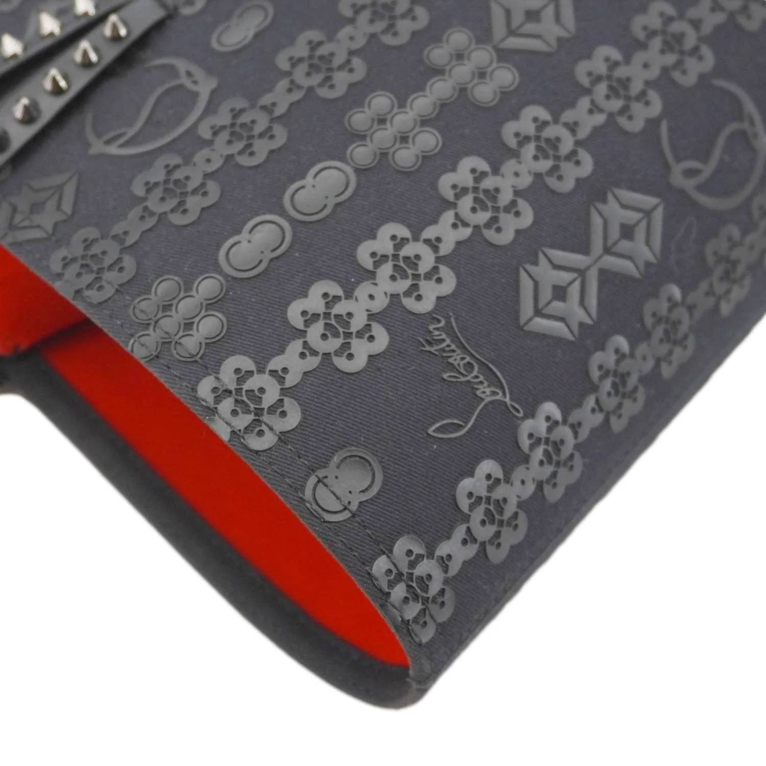 CHRISTIAN LOUBOUTIN Cabata Leather Tote Bag Navy Blue - Image 8