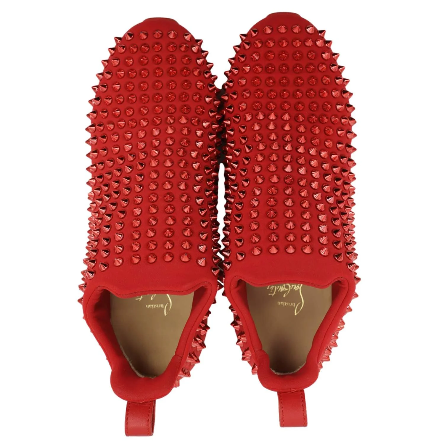CHRISTIAN LOUBOUTIN Spike Sock Neoprene Sneakers Red - Image 7