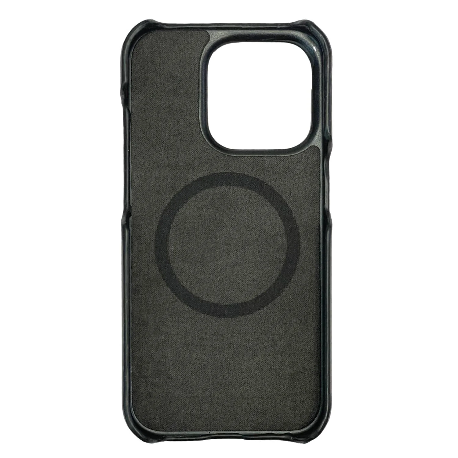 Dallas Designer Handbags Leather iPhone 15 Pro Max MagSafe Phone Case Black - Image 3