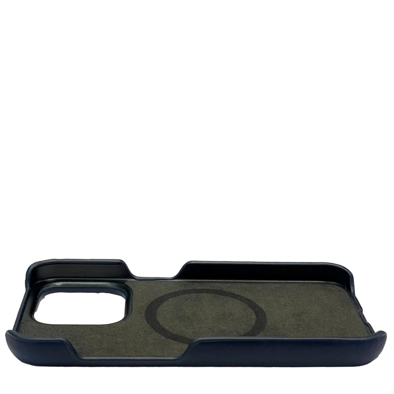 Dallas Designer Handbags Leather iPhone 15 Pro Max MagSafe Phone Case Navy Blue - Image 5