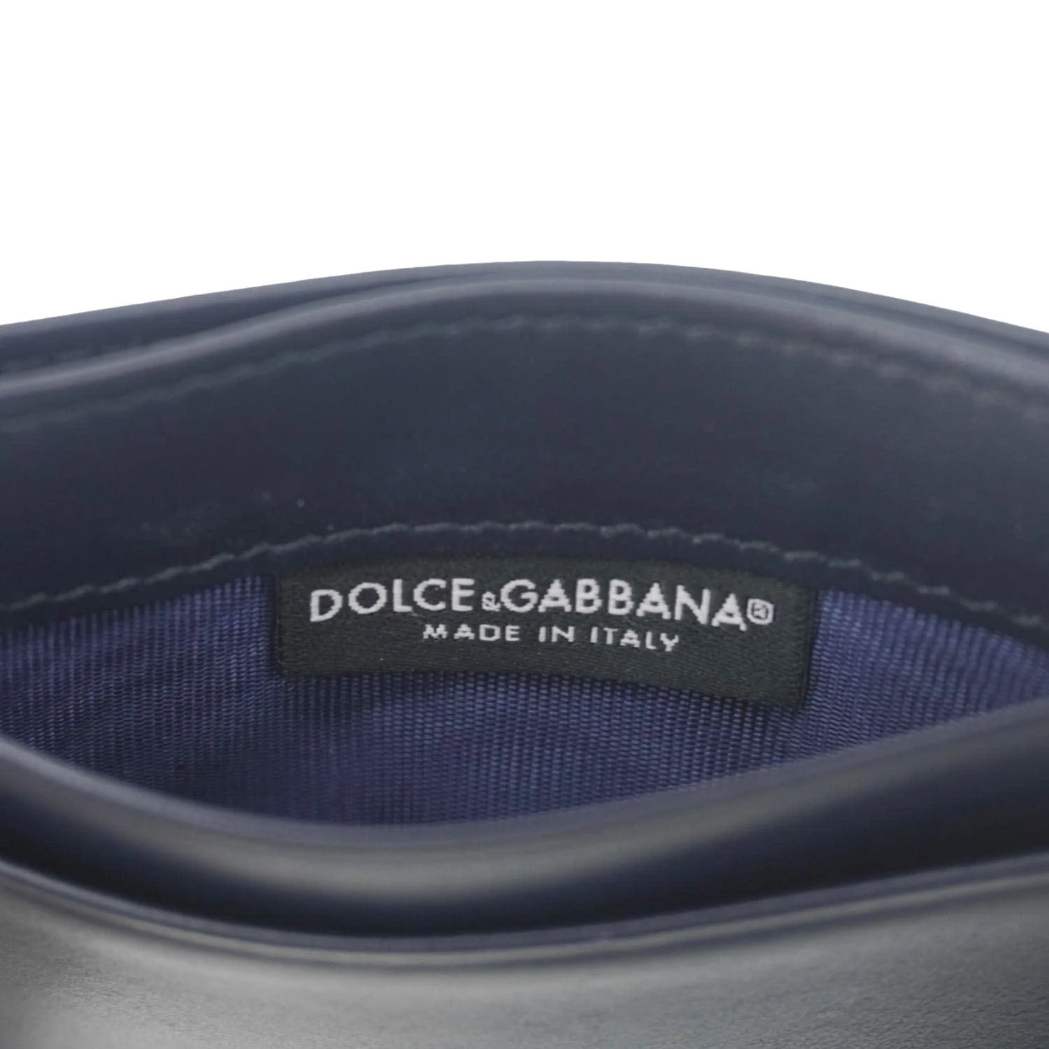DOLCE & GABBANA Coated Jacquard Canvas Card Holder Blue - Image 13