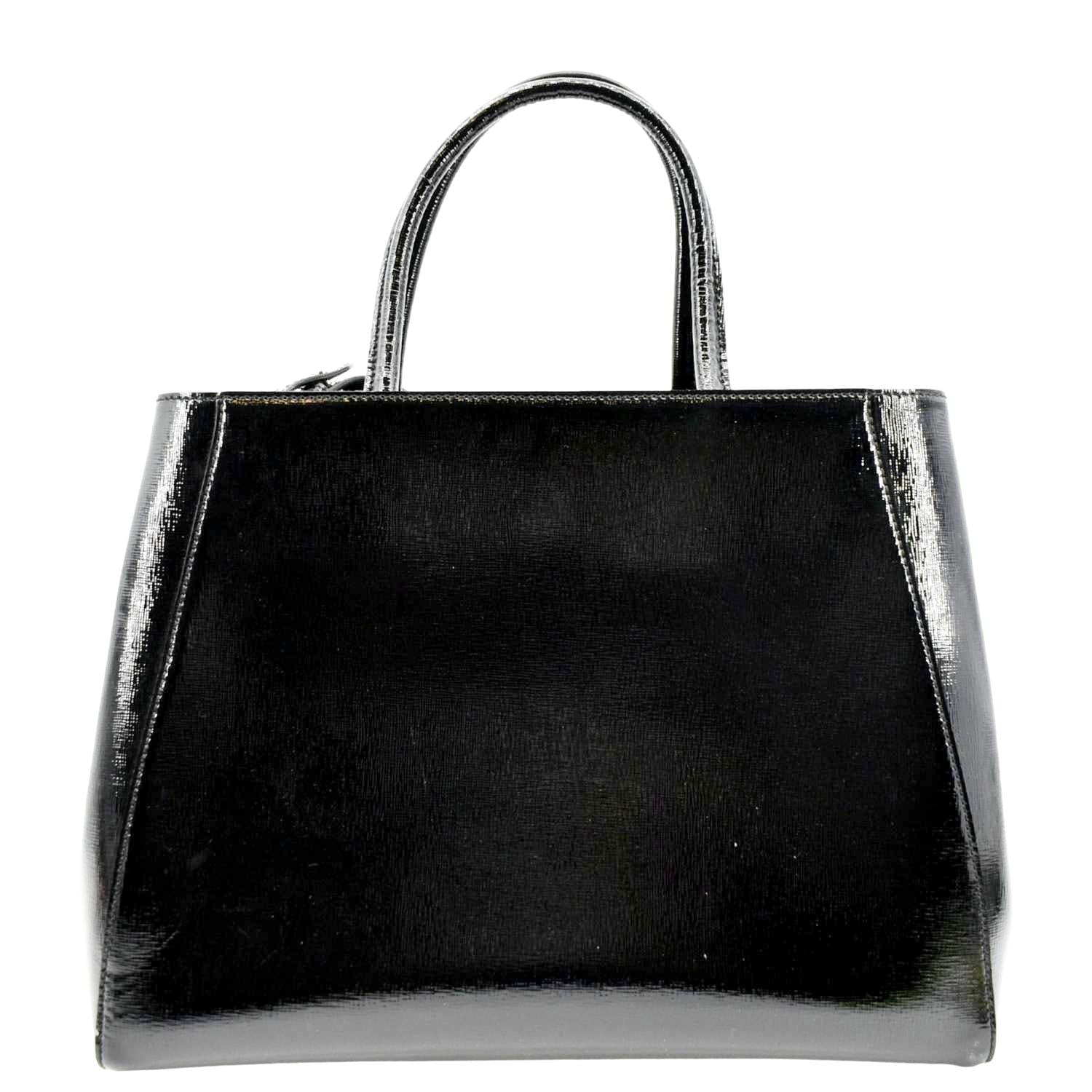 FENDI 2 Jours Patent Leather Shoulder Bag Black - Image 3