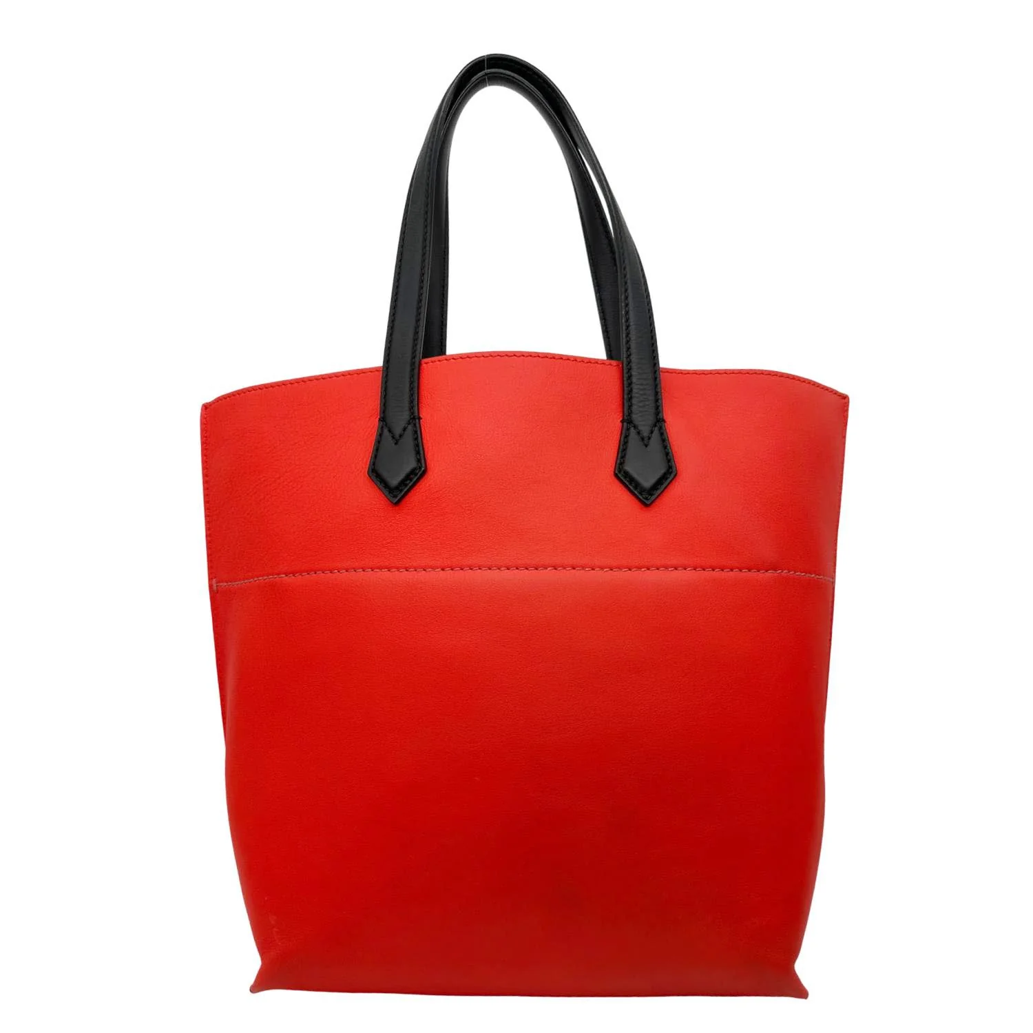 FENDI All In Leather Shopping Tote Bag Red - Image 3
