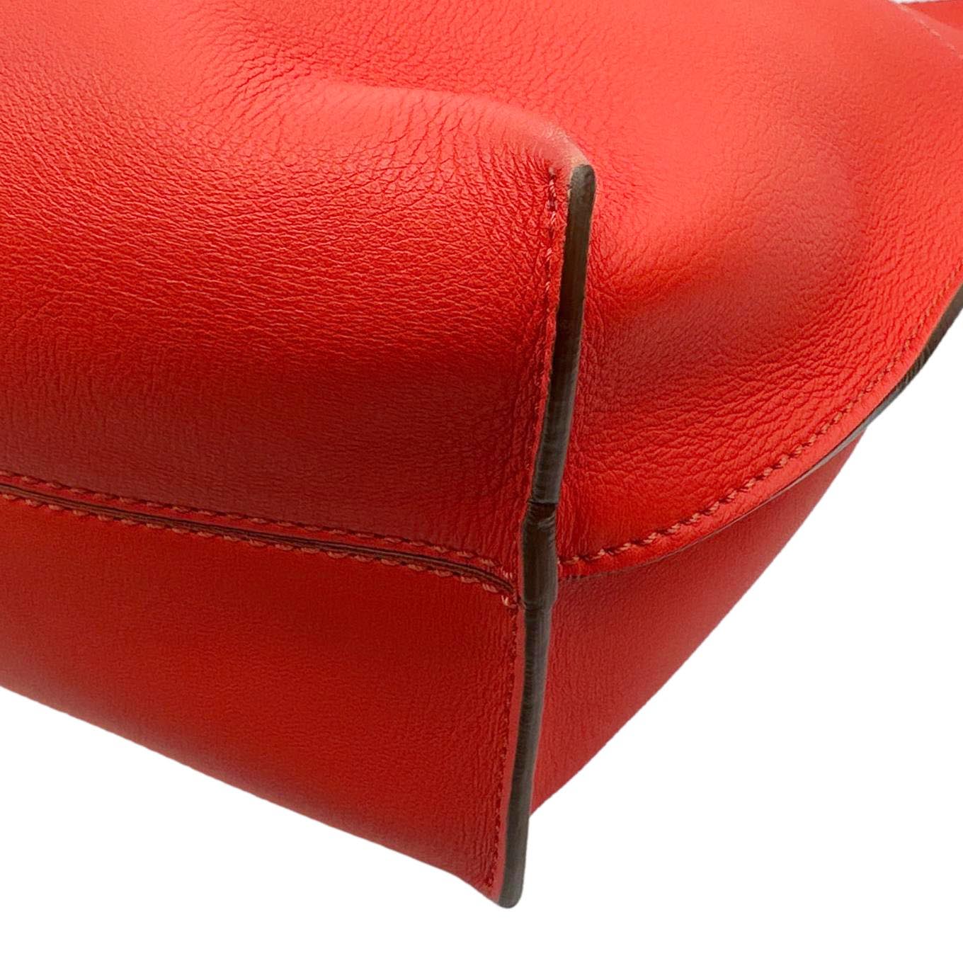 FENDI All In Leather Shopping Tote Bag Red - Image 8