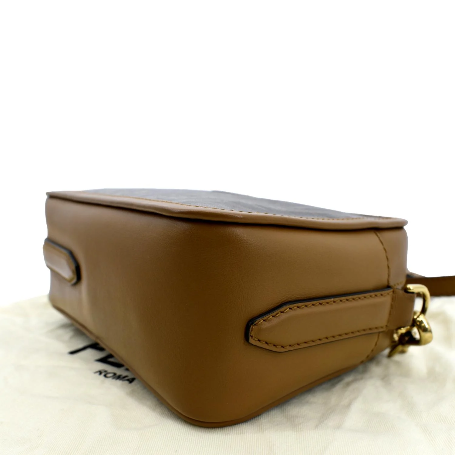FENDI FF Fabric Crossbody Camera Bag Tan - Image 8