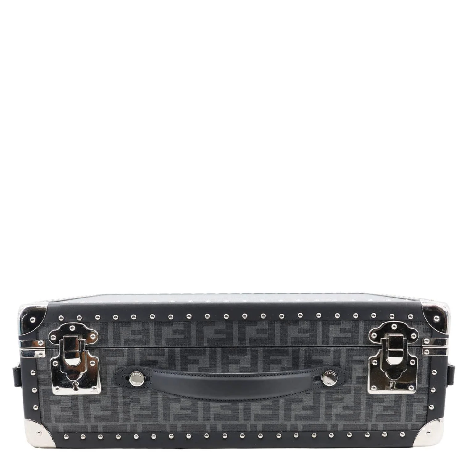 FENDI FF Logo Medium Zucca Canvas Rigid Suitcase Grey - Image 4