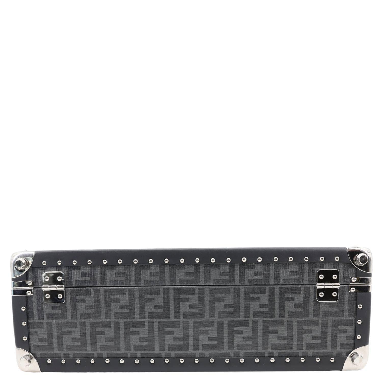FENDI FF Logo Medium Zucca Canvas Rigid Suitcase Grey - Image 9