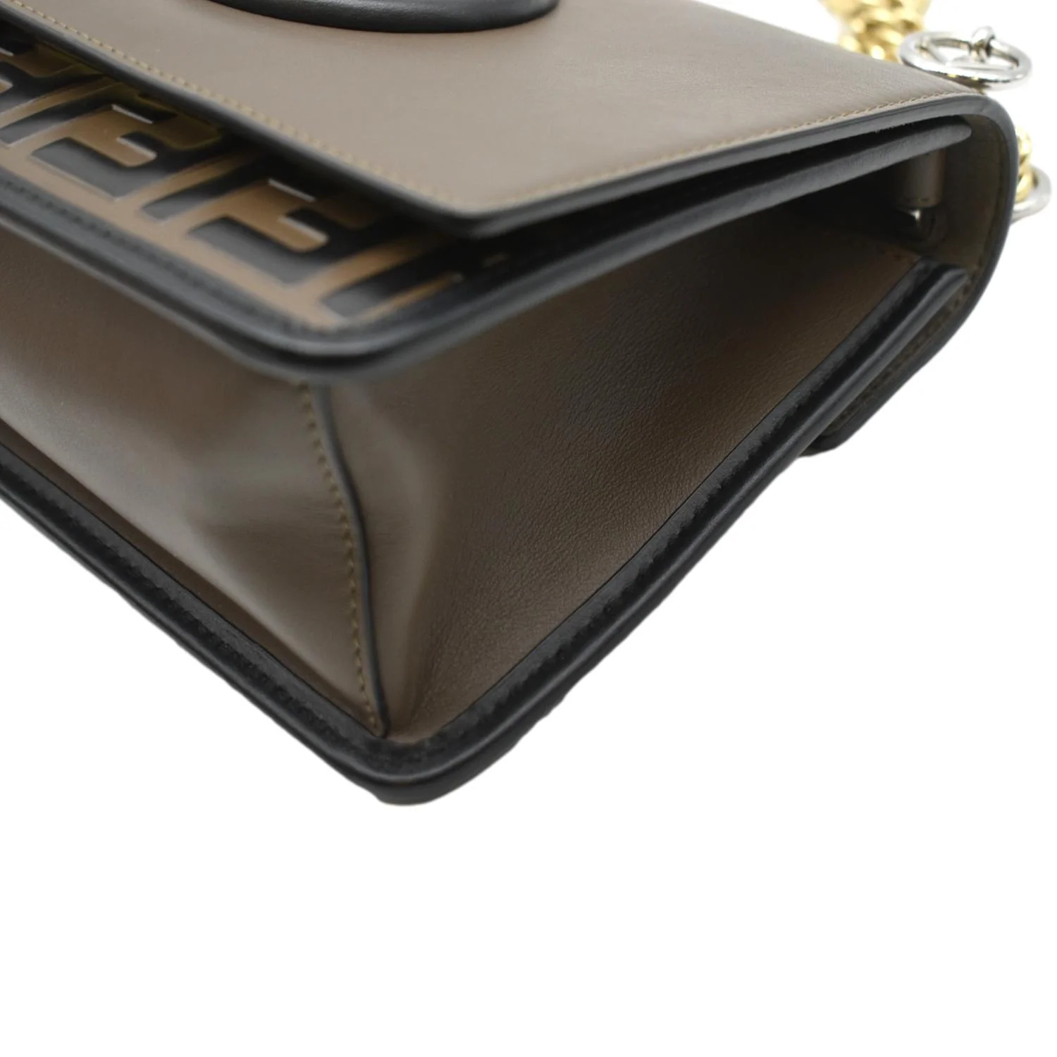FENDI Kan I F Zucca Leather Shoulder Bag Brown - Image 6