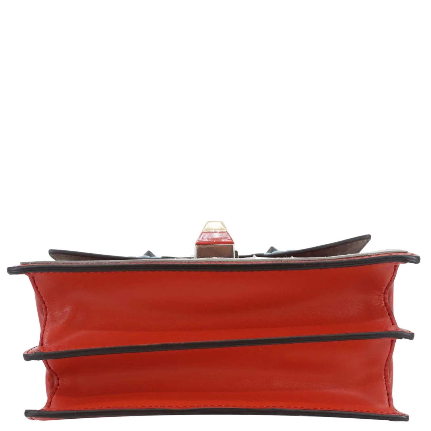 FENDI Studded Kan I Vitello Liberty Lucido Catalan Leather Shoulder Bag Multicolor - Image 10