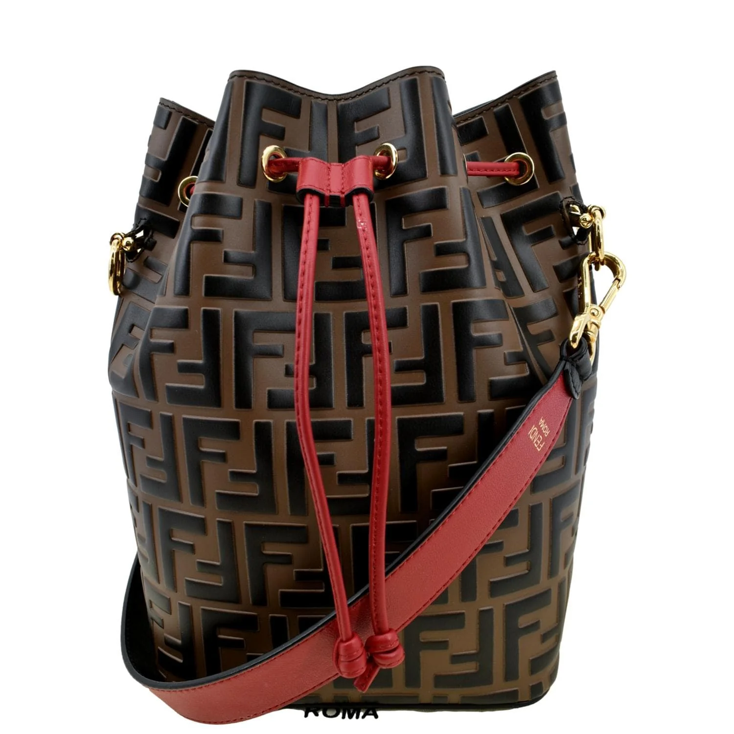FENDI Mon Tresor Drawstring FF Canvas Bucket Bag Multicolor - Image 4