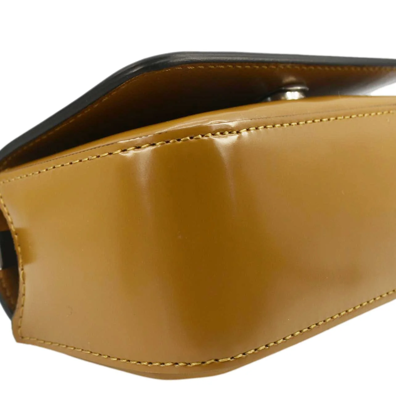 FENDI Nano F Leather Clutch Bag Brown - Image 7