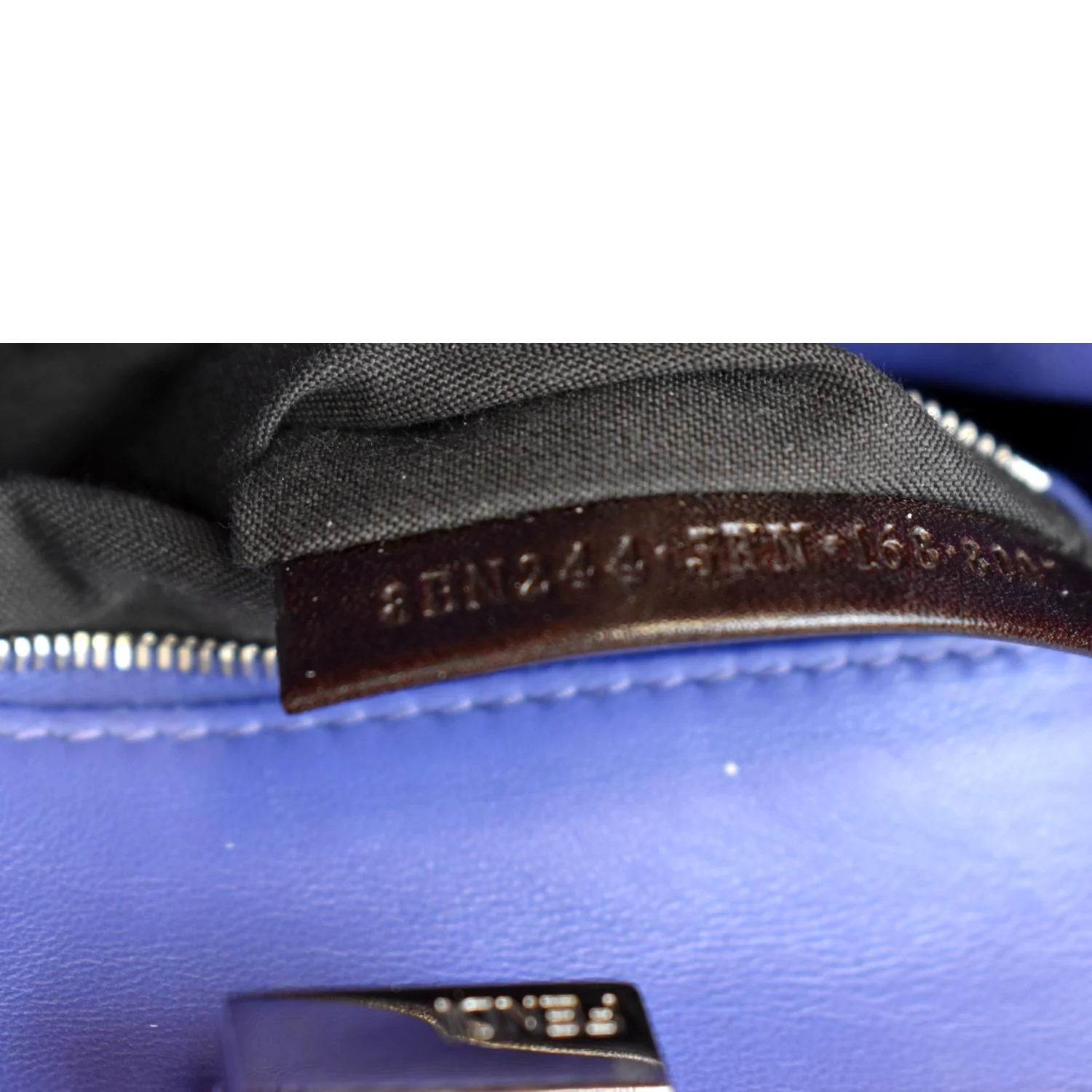 FENDI Peekaboo Mini Python Leather Shoulder Bag Brown - Image 11