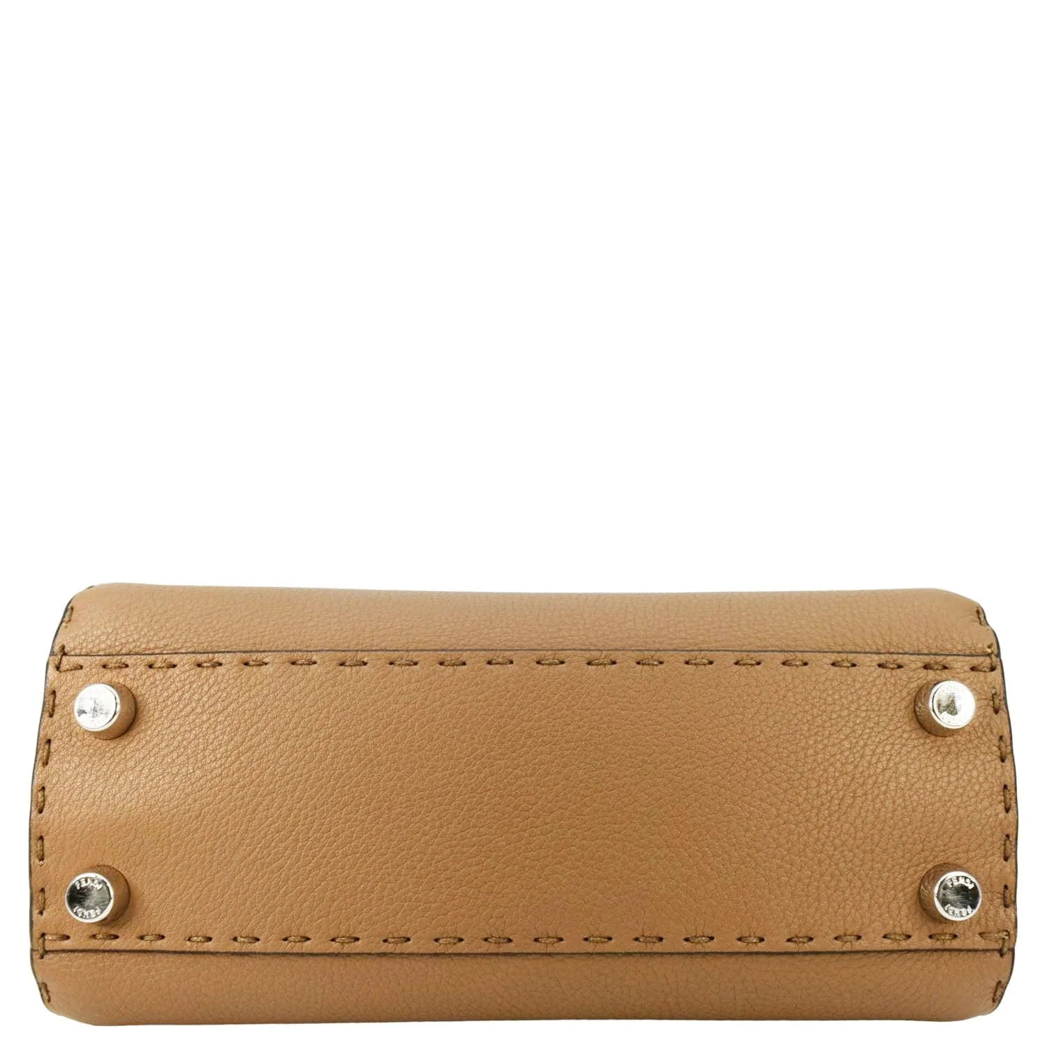 FENDI Selleria Peekaboo Leather Crossbody Bag Brown - Image 11