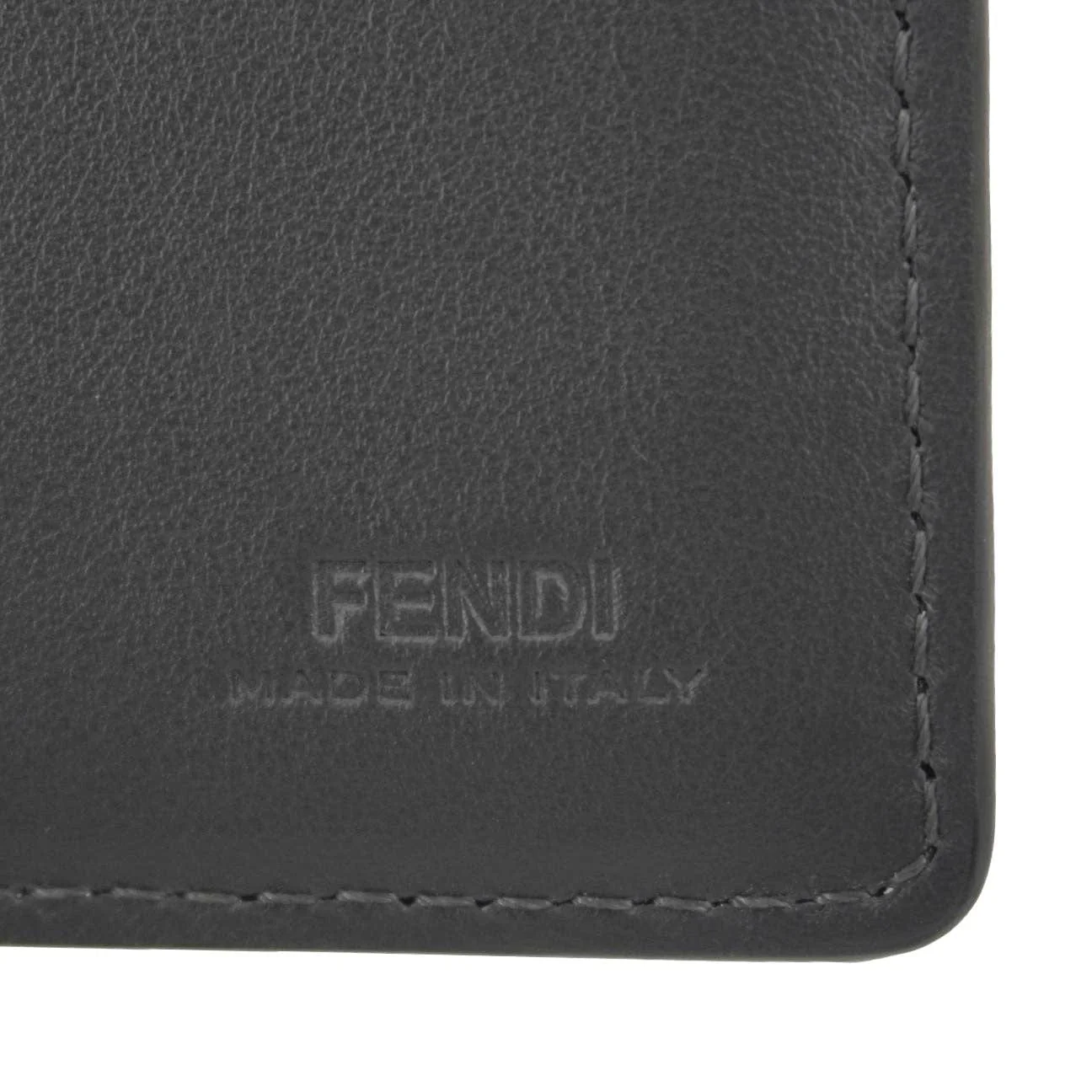 FENDI Shadow Leather Card Holder Gray - Image 14