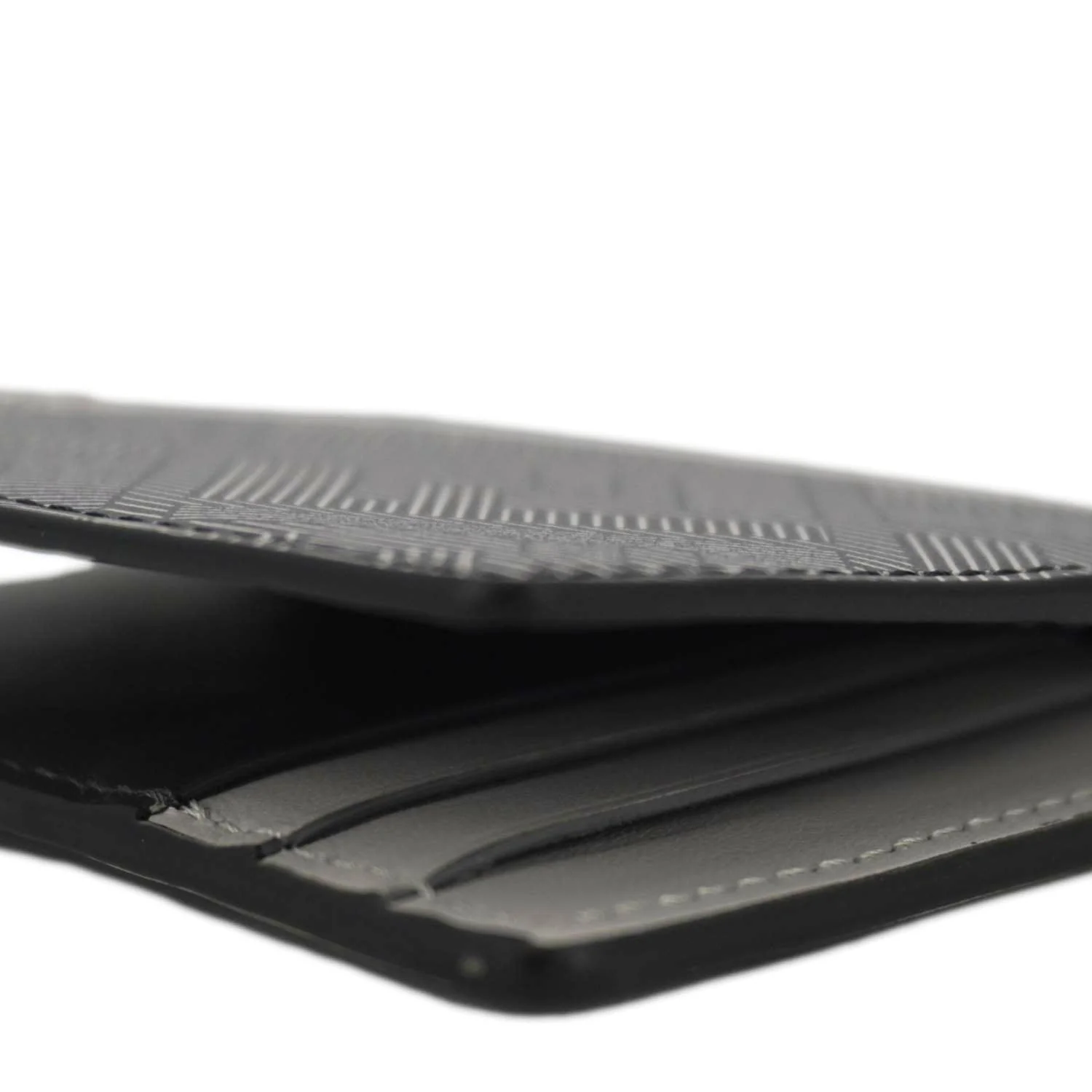 FENDI Shadow Leather Card Holder Gray - Image 9