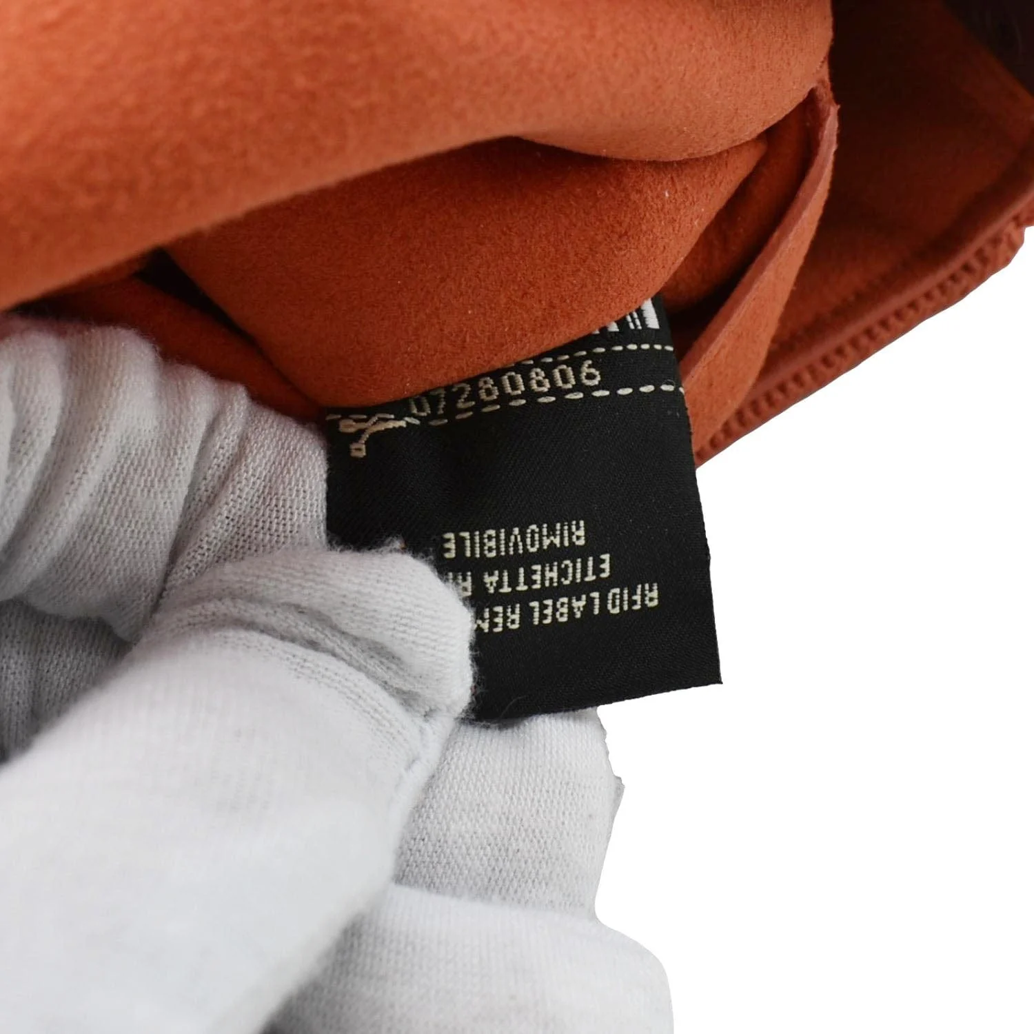 FENDI Baguette Technical Fabric FF Midi Chain Shoulder Bag Orange - Image 13
